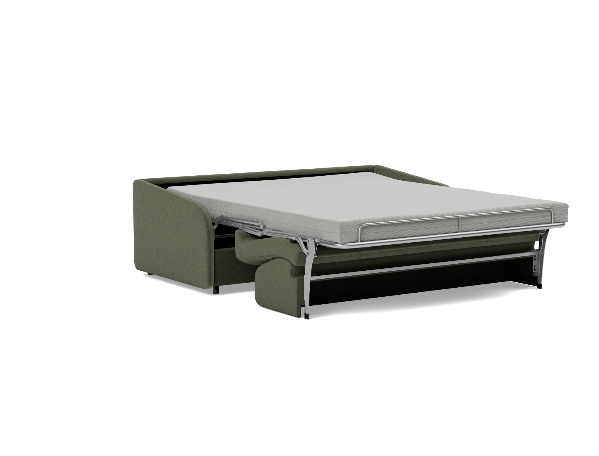 Schlafsofa Eivor mit Taschenfederkernmatratze 160 Chenille Esina 413-Olive-Green