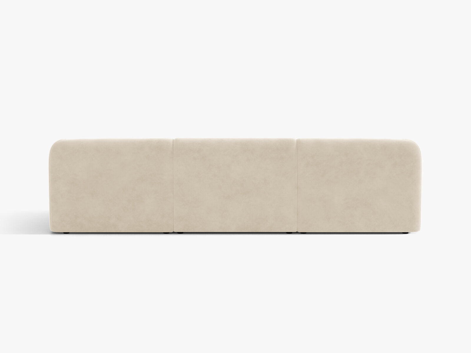 Micadoni Sofa Miley 3-Sitzer Samt Venus Helles Beige