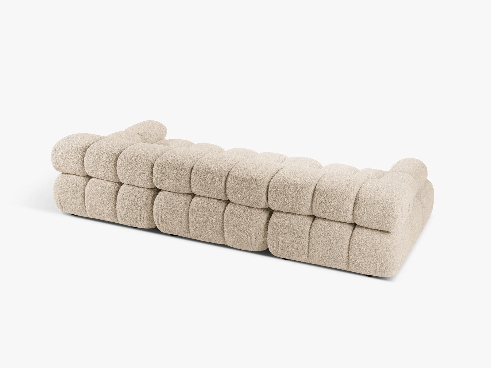 Micadoni Modulares Sofa Bellis 3-Sitzer Boucle Rolf Helles Beige