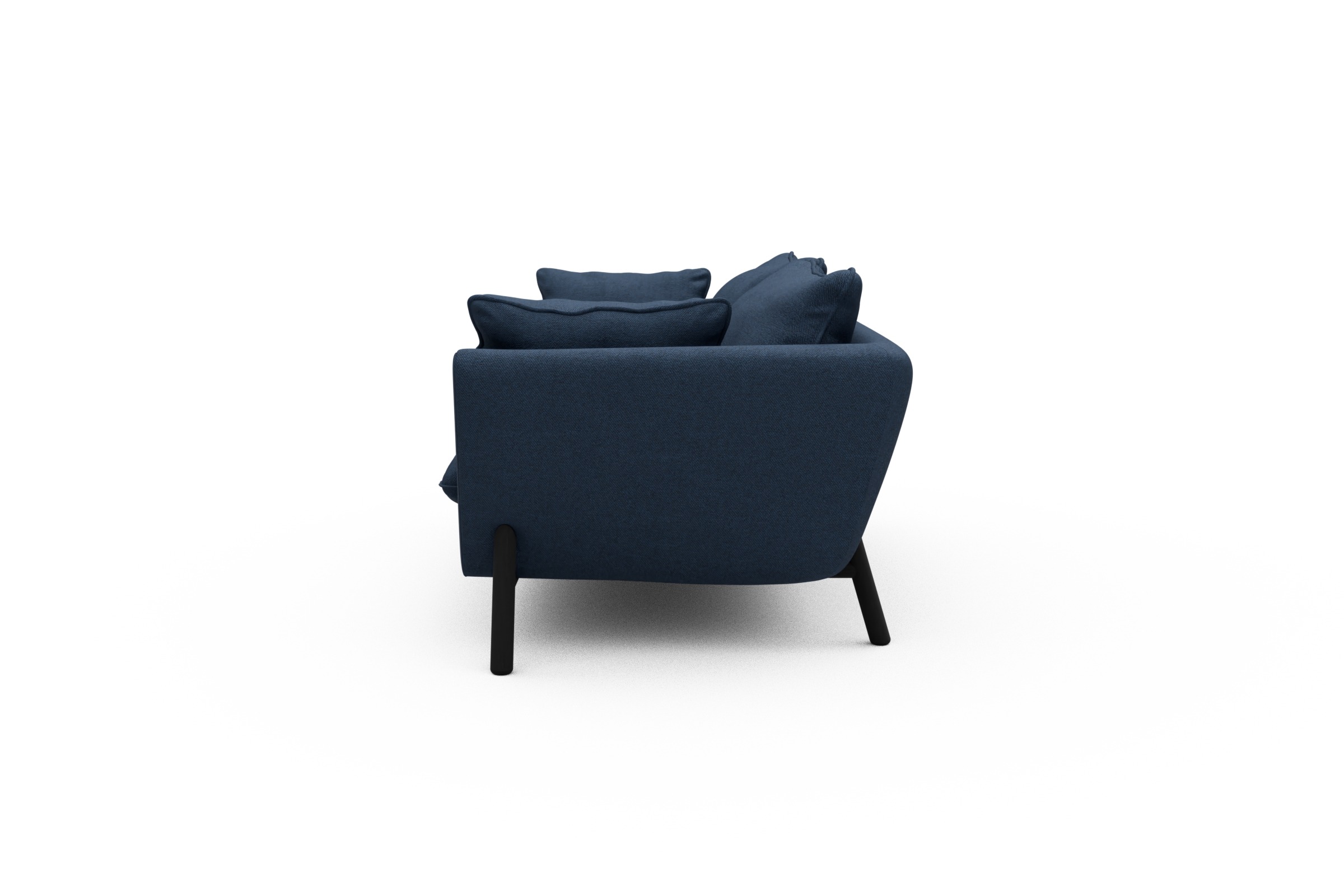 Sofa Emil PREMIUM 2-Sitzer Beinfarbe Eiche Schwarz Weda-Blue