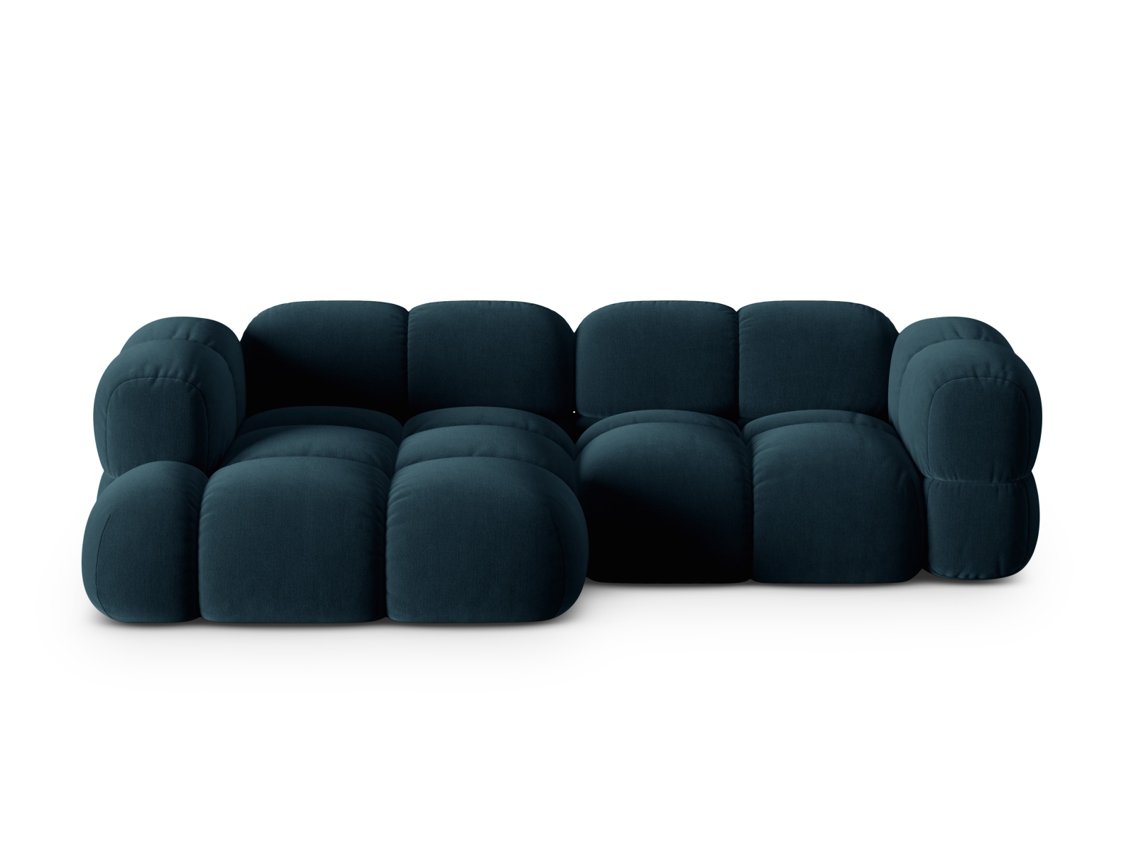 Cosmopolitan Design Ecksofa Loretto 3-Sitzer Samt Vogue Tiefes Petrol Links
