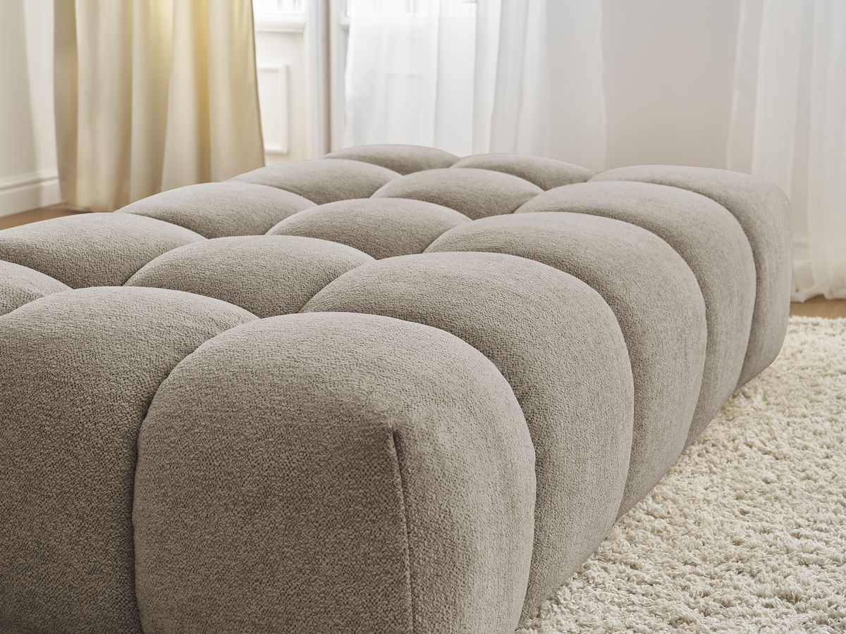 Bobochic Everest Pouf 166 × 100 cm Melange-Stoff Taupe