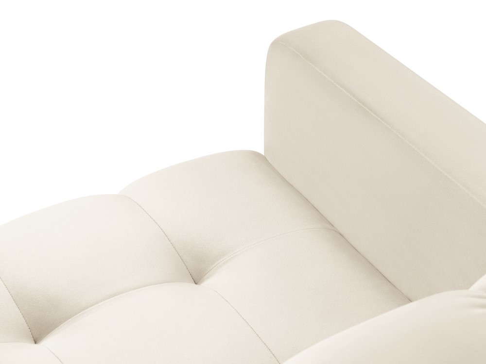 Cosmopolitan Design Sessel Bali Samt Bluvel Helles Beige Beine Gold