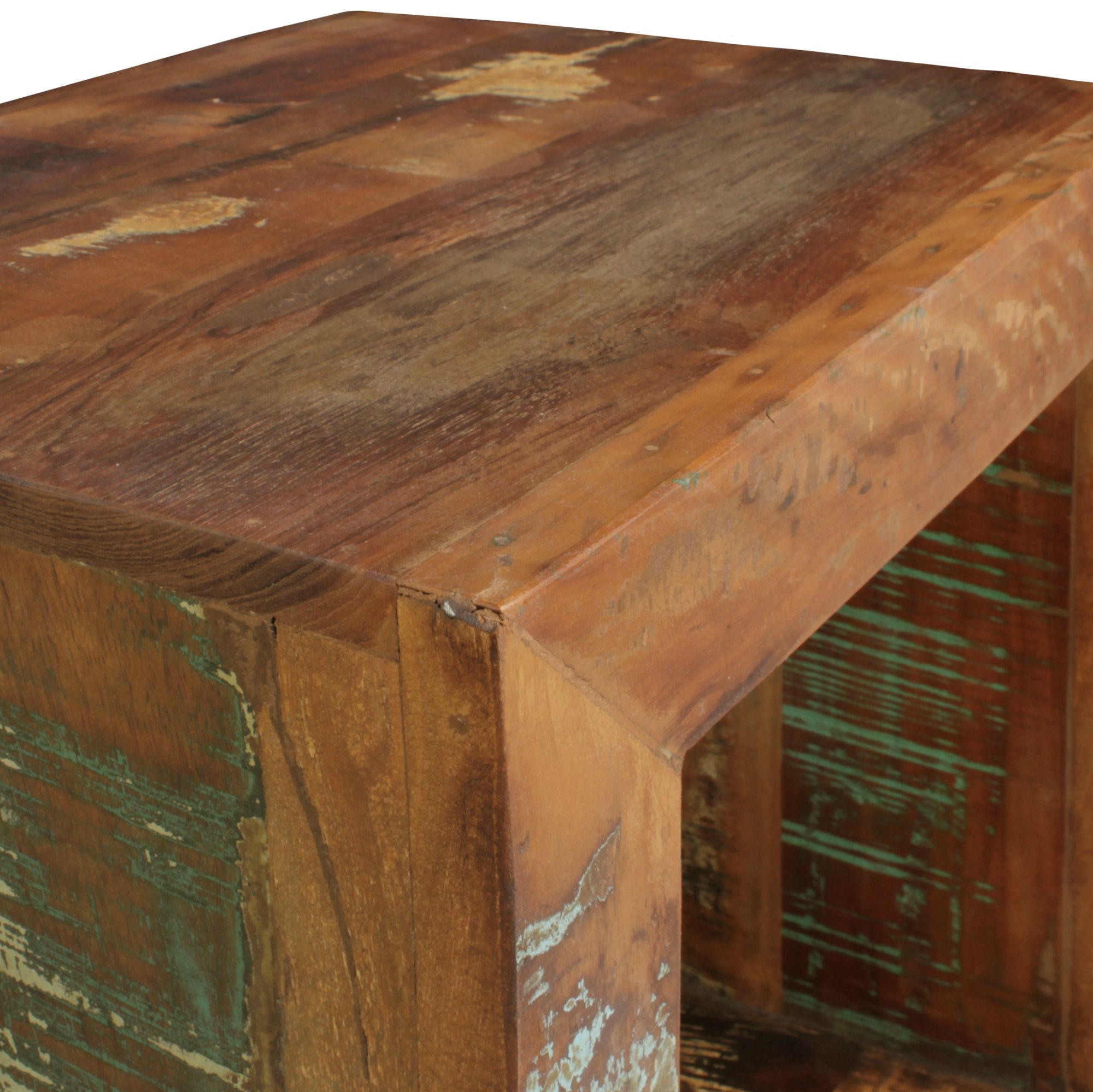 Beistelltisch Hjarno Mango Massivholz Braun 45 × 35 × 45 cm