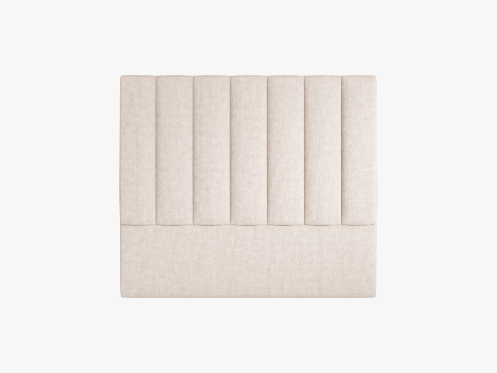 Micadoni Marl Samtiger Kopfteil 140 cm (H 120 cm) Strukturierter Stoff Liberty Beige 140x120