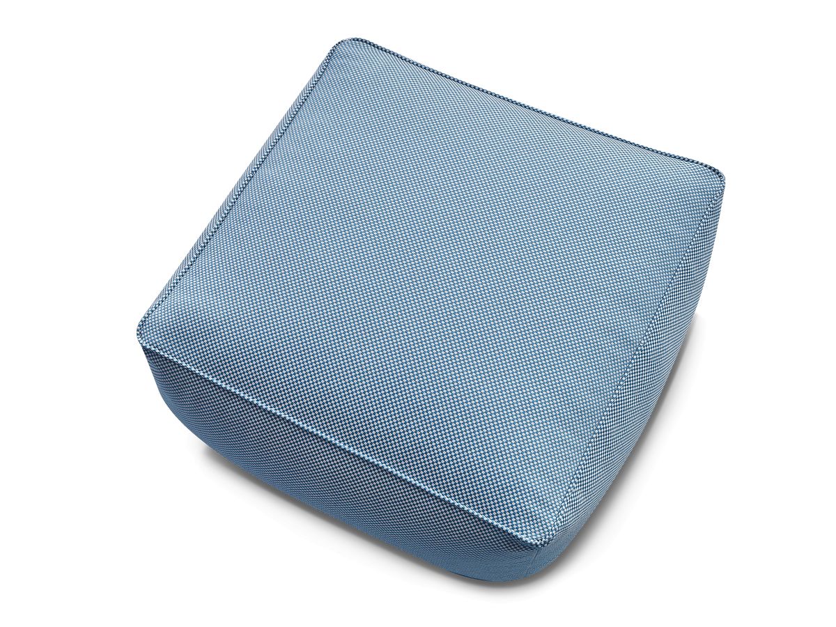Bobochic Riviera Pouf 80 × 80 cm Melange-Stoff Dunkelblau