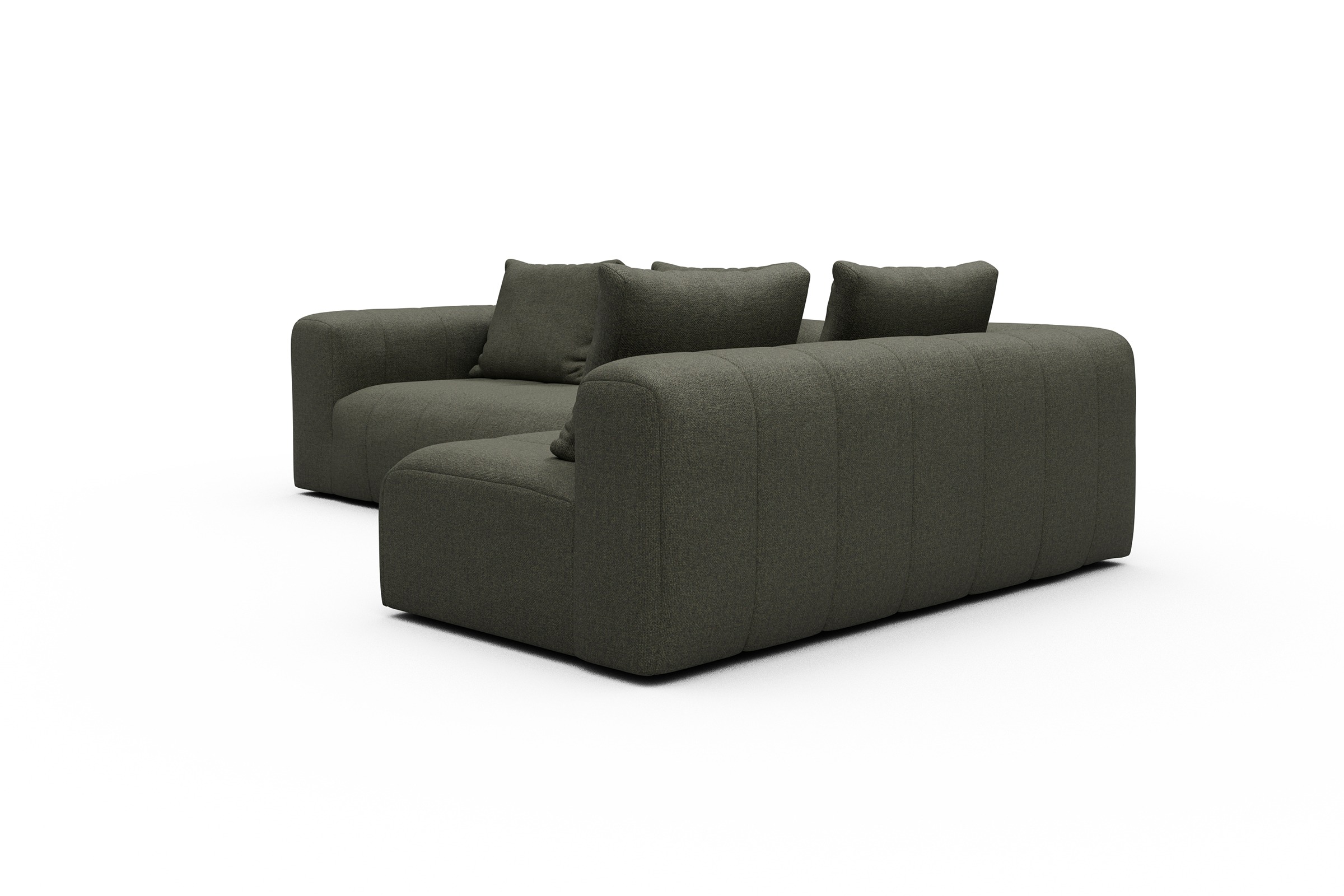 Ecksofa Hugo 2x 2,5-Sitzer Armlehne links Sama-Winter-Moss