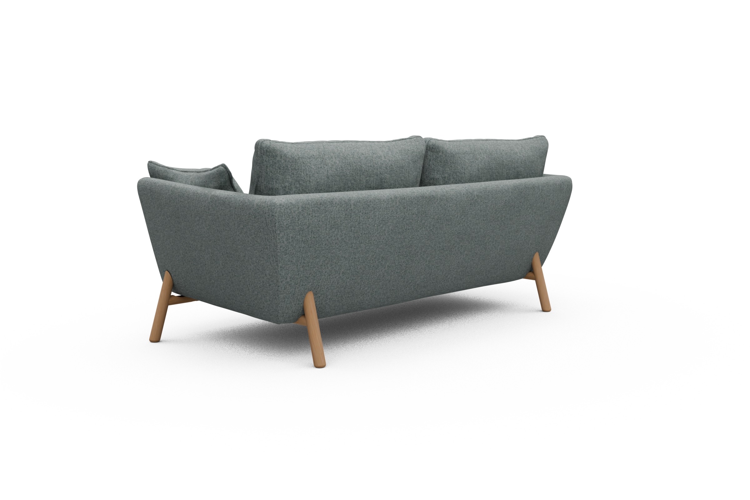 Sofa Emil 2-Sitzer Beinfarbe Eiche Natur Casone-Light-Mixed-Green