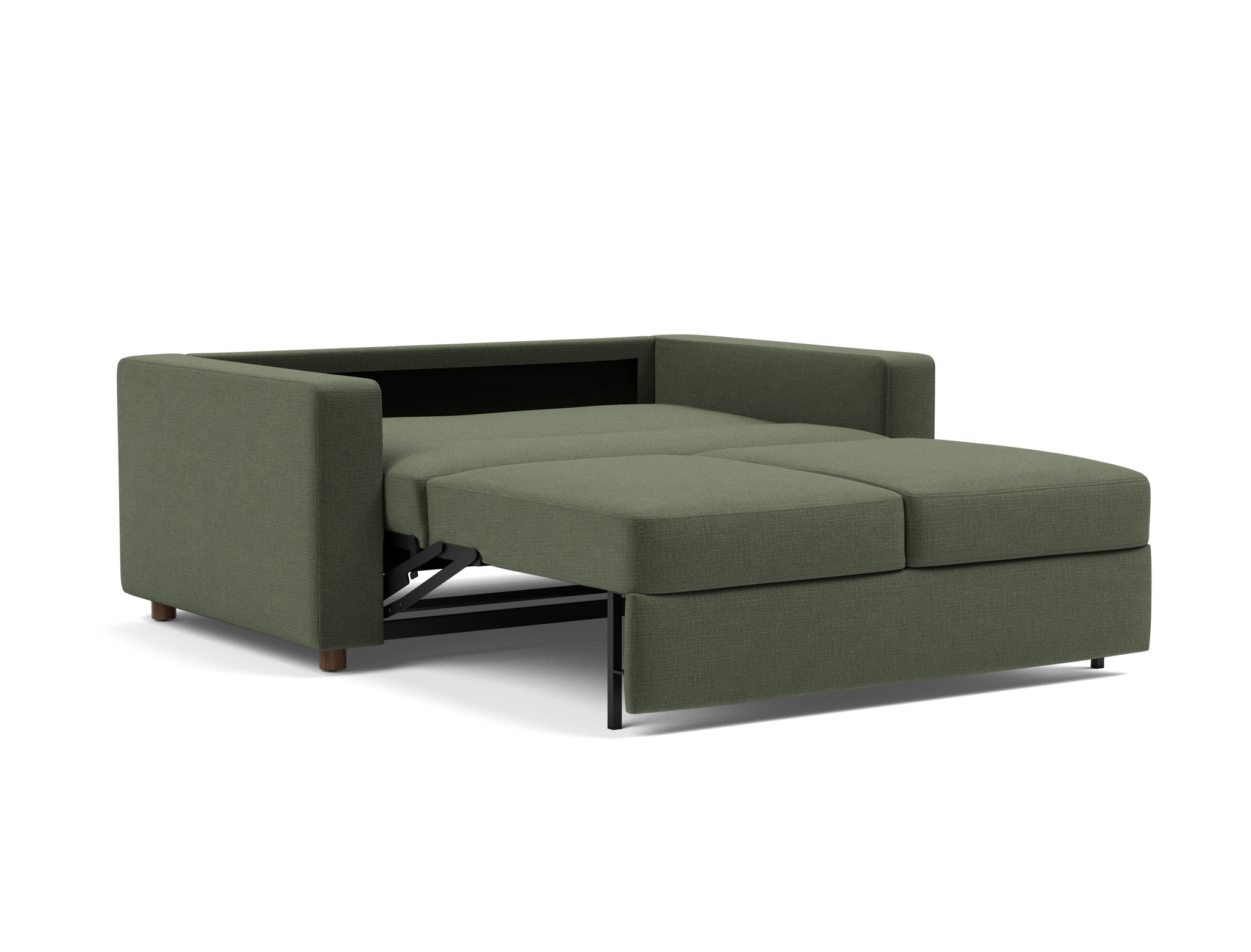 Schlafsofa Neah mit Standard-Armlehnen 140 Chenille Esina 413-Olive-Green