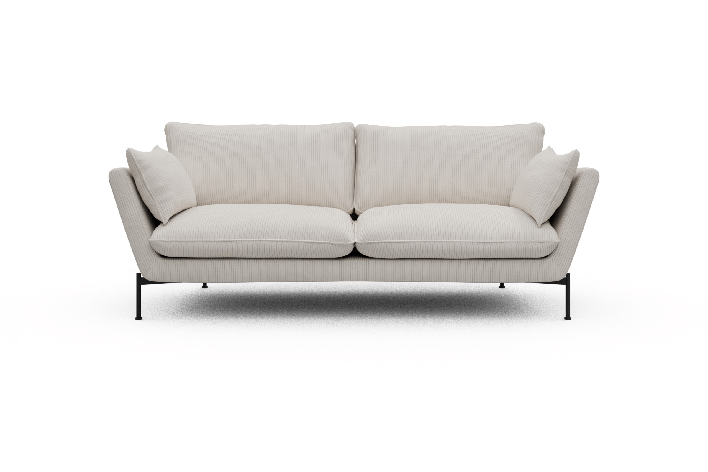 Skandi Home Sofa Anton 3-Sitzer Corduroy-Ivory moebelfaktor