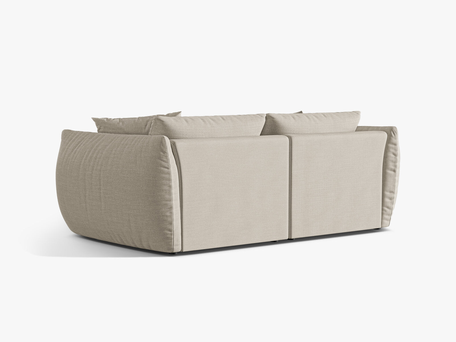 Micadoni Sofa Chris 3-Sitzer Strukturierter Stoff Natur