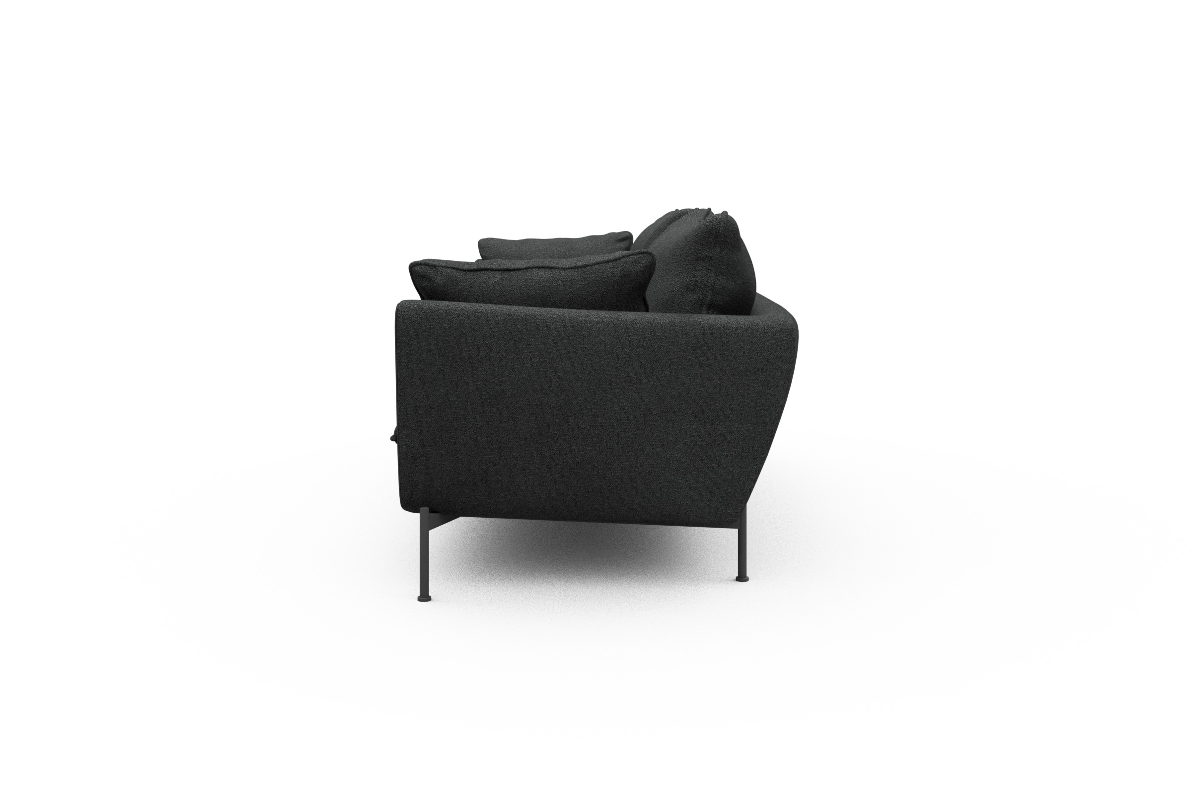 Sofa Anton PREMIUM 3-Sitzer Boucle-Charcoal