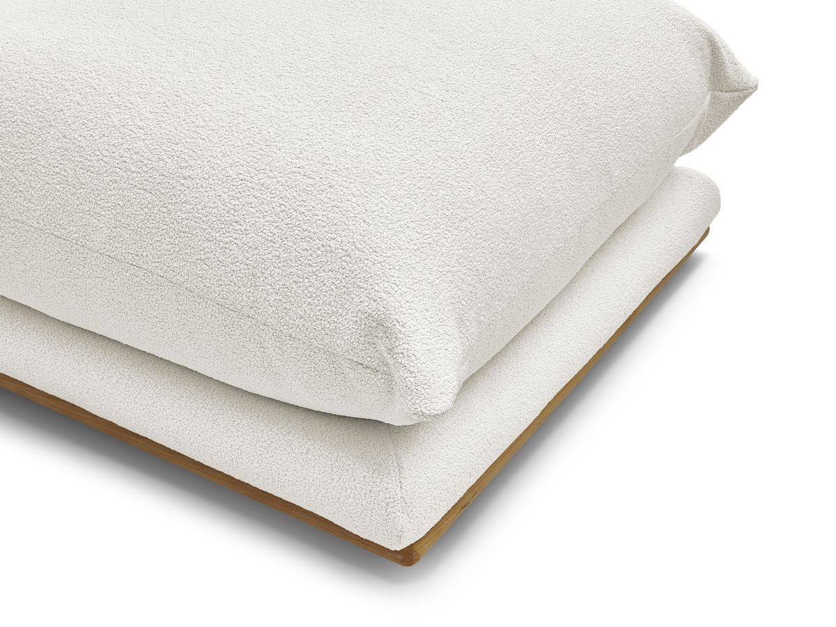 Bobochic Ernest Pouf Bouclé-Stoff Weiß