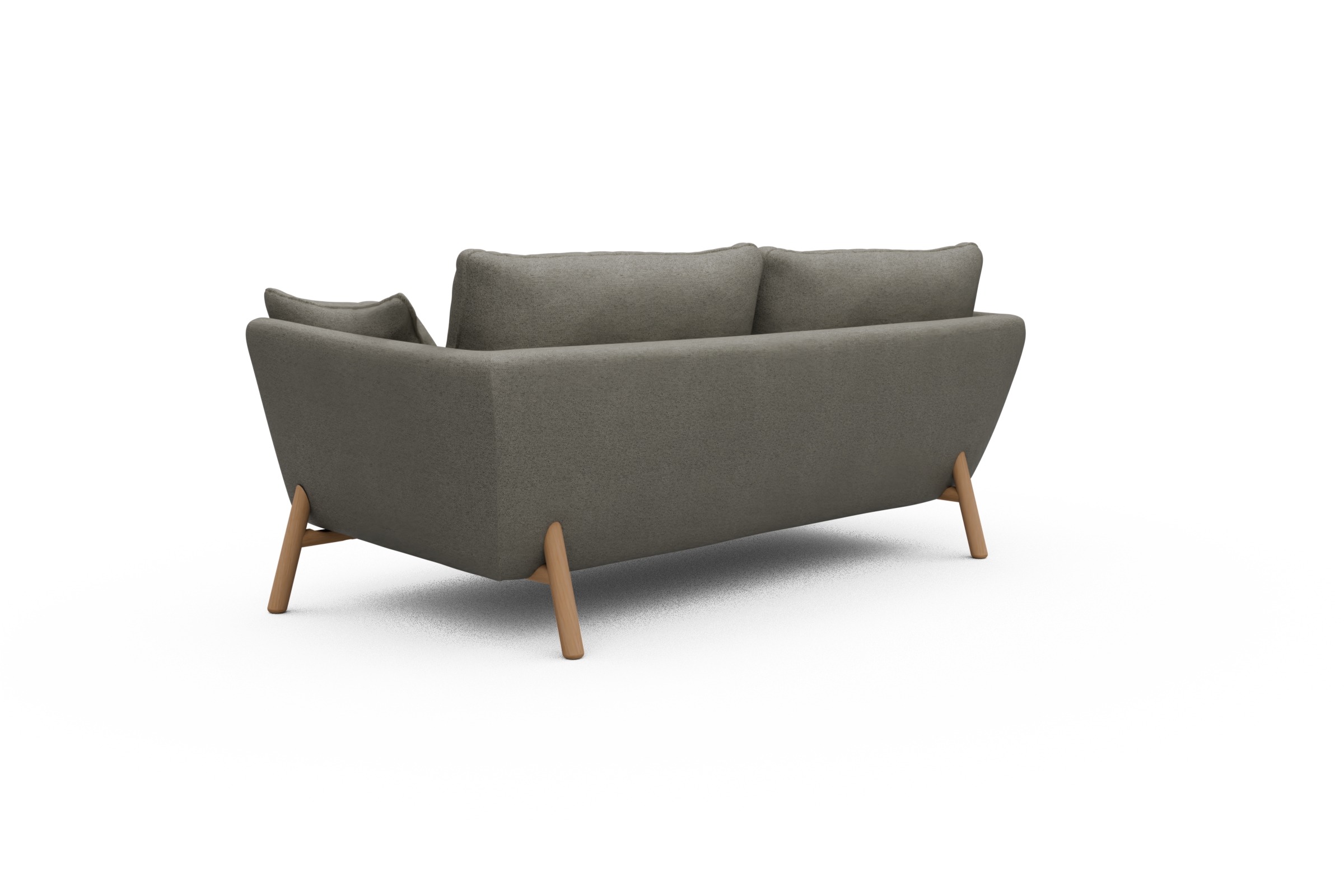 Sofa Emil 2-Sitzer Beinfarbe Eiche Natur Denari-Warm-Grey