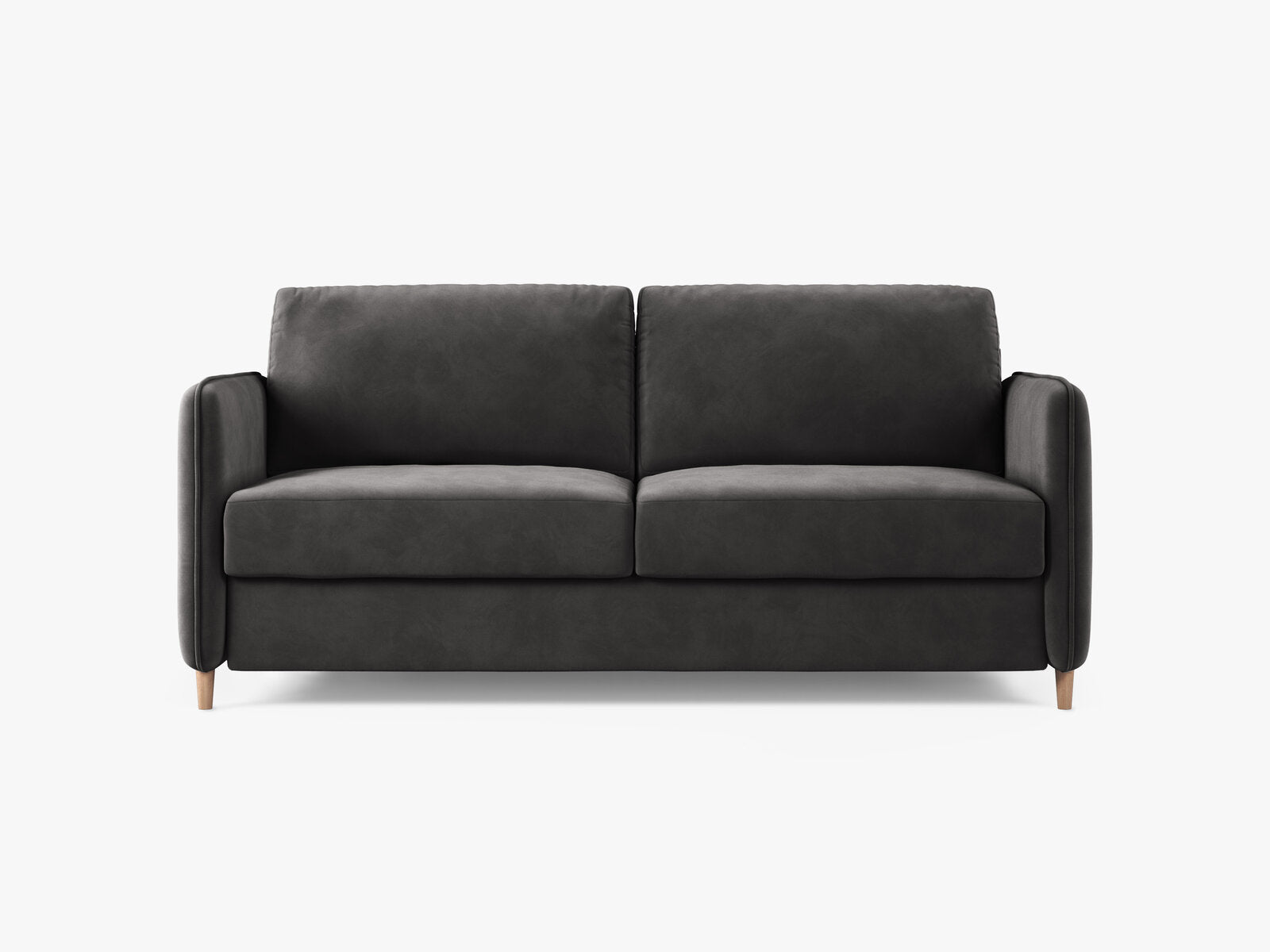 Micadoni Sofa mit Schlaffunktion Simo 3-Sitzer Samt Salvador Dunkelgrau