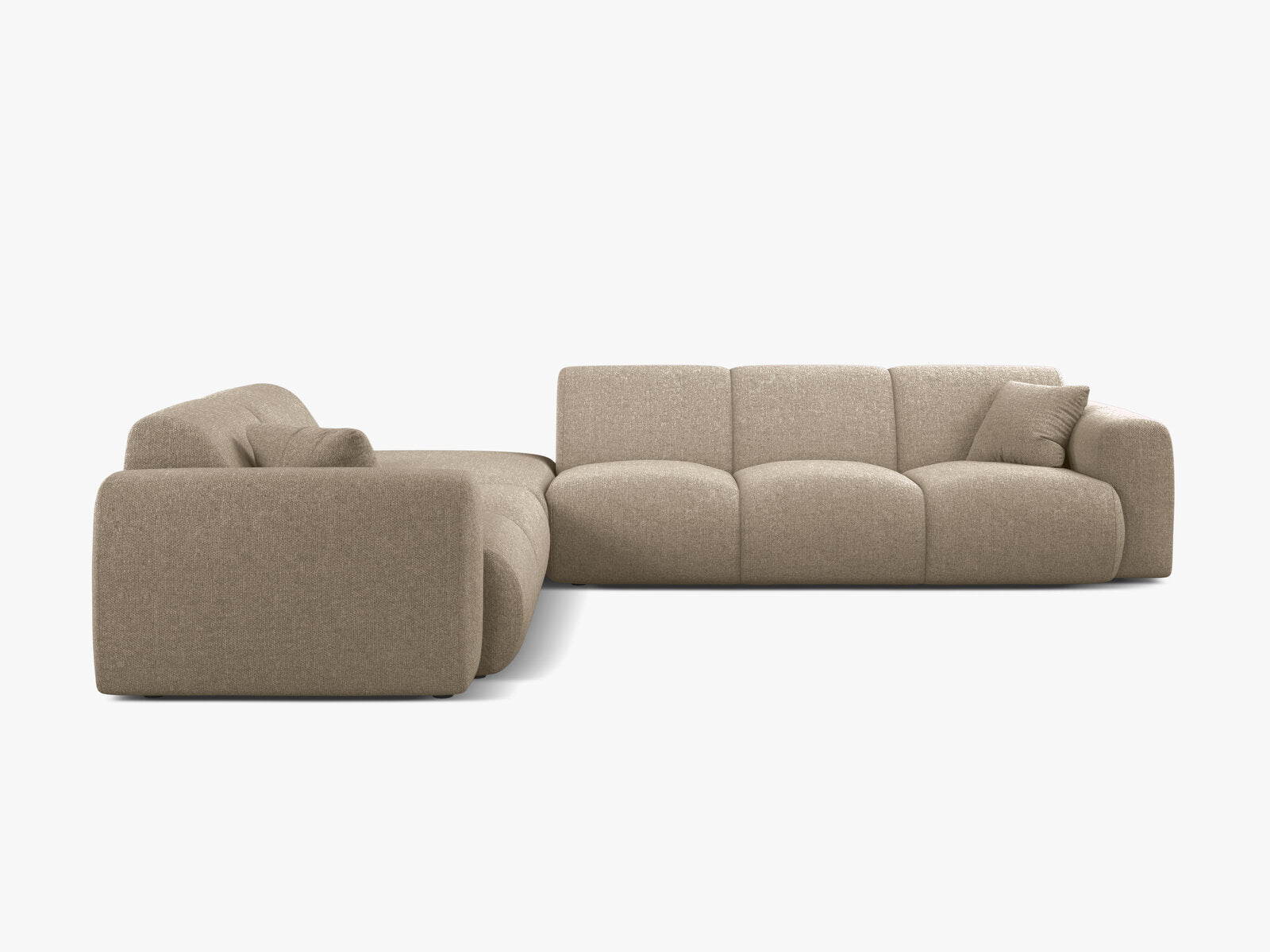 Micadoni Ecksofa Molino 6-Sitzer Links Chenille Eden Dunkelbeige