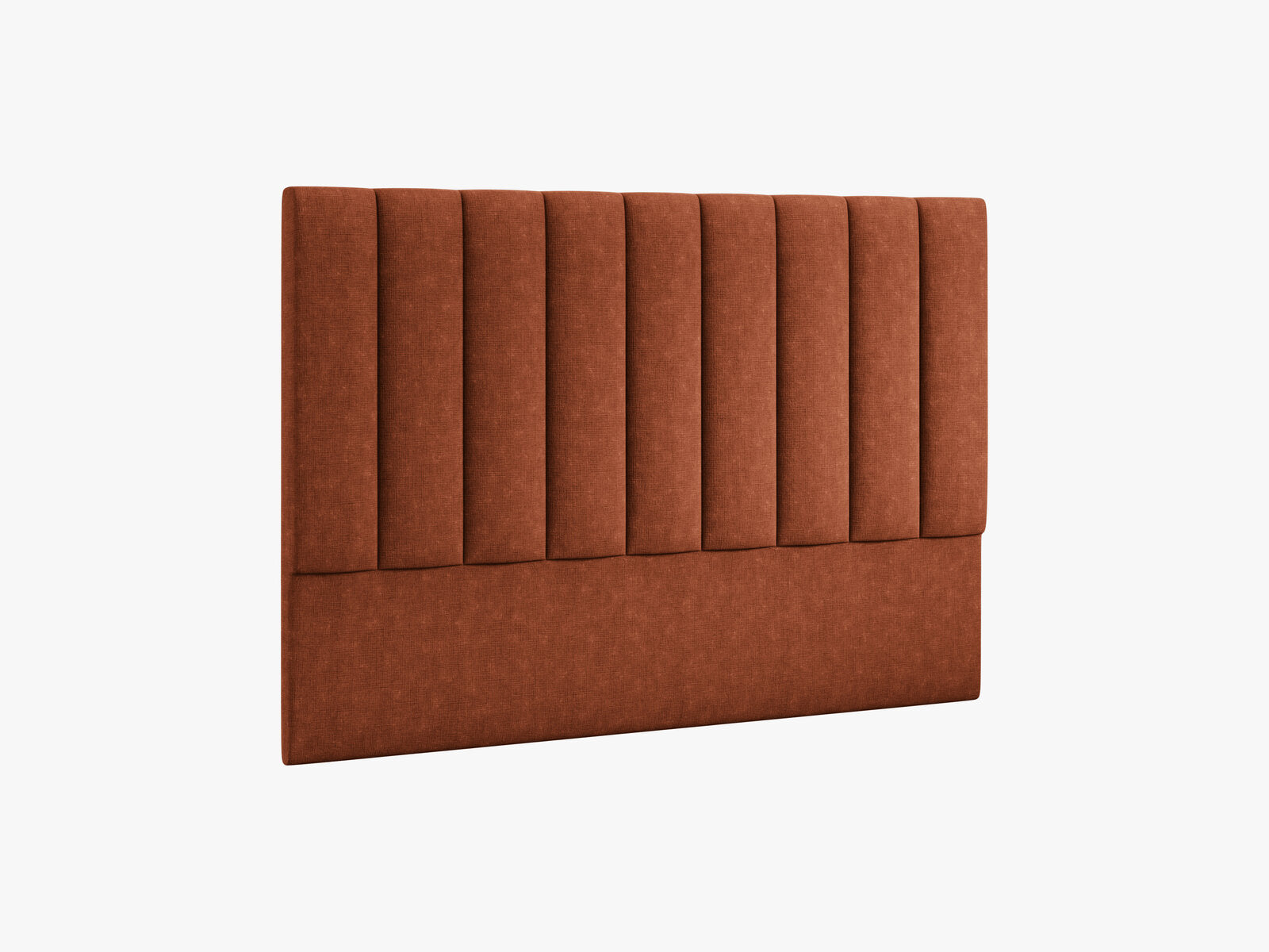 Micadoni Marl Samtiger Kopfteil 140 cm (H 120 cm) Strukturierter Stoff Liberty Ziegel 180x120