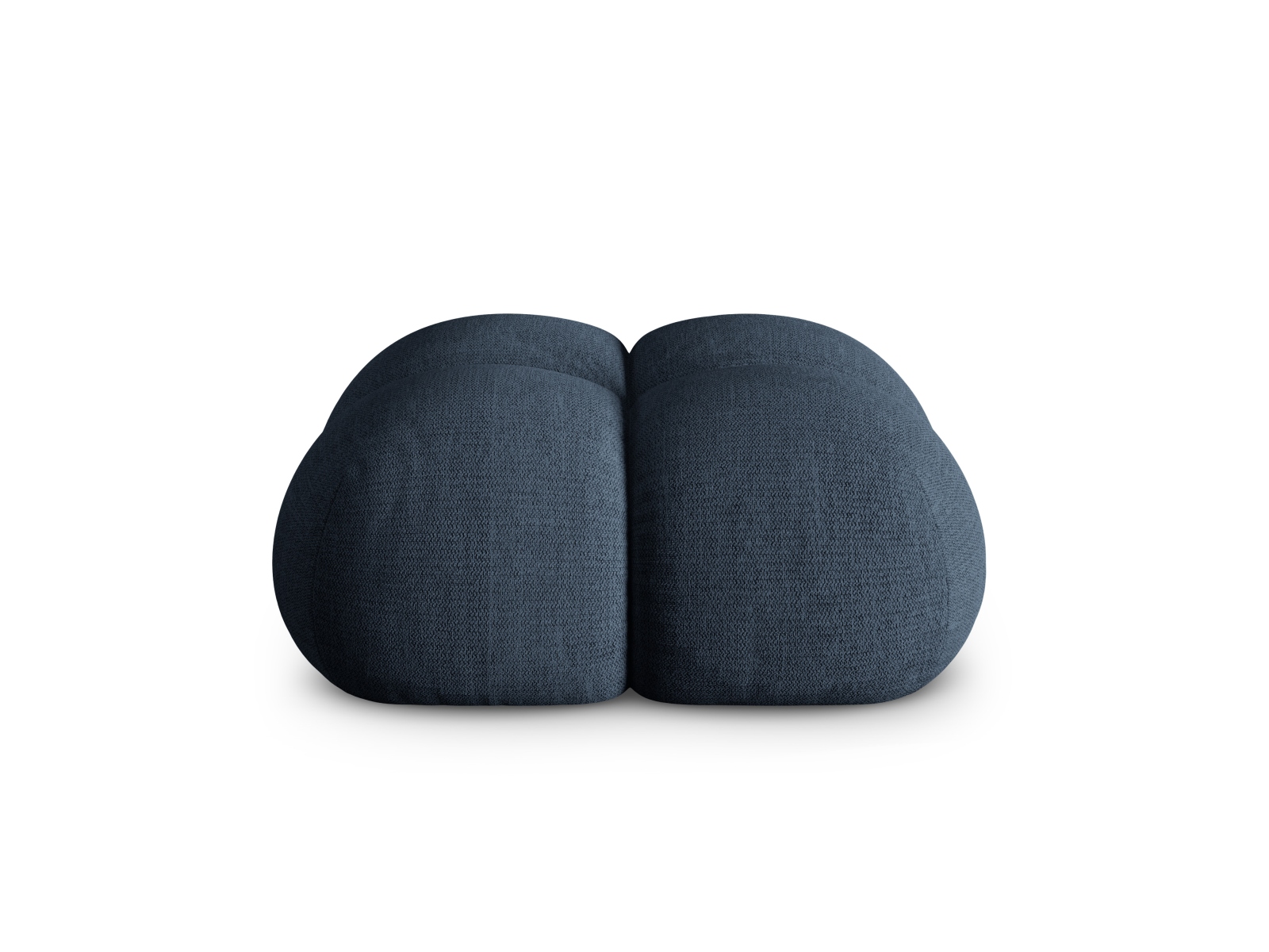 Cosmopolitan Design Pouf Loretto Strukturierter Stoff Sorella Dunkelblau