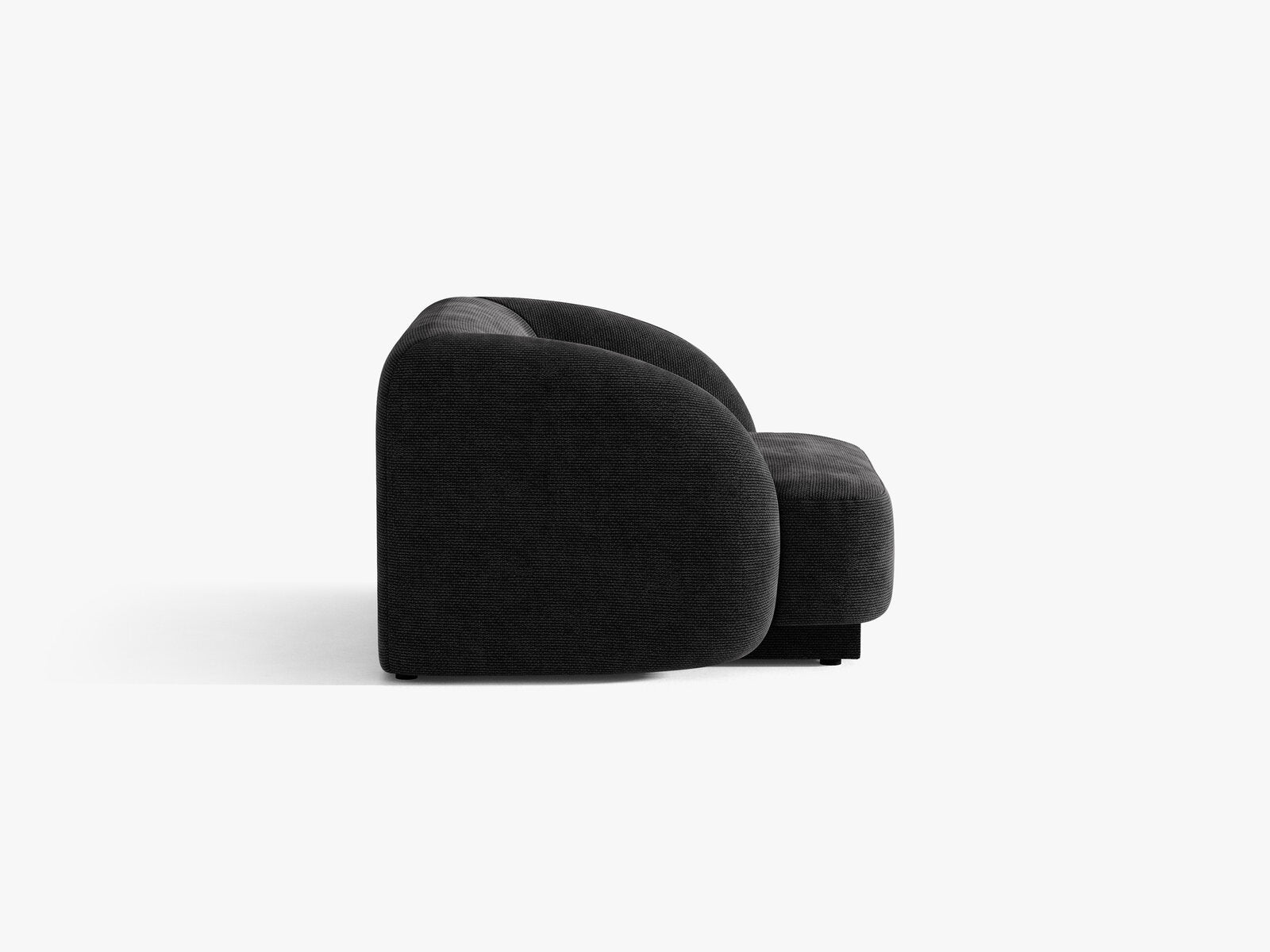 Micadoni Sessel Miley 1-Sitzer Chenille Haga Schwarz