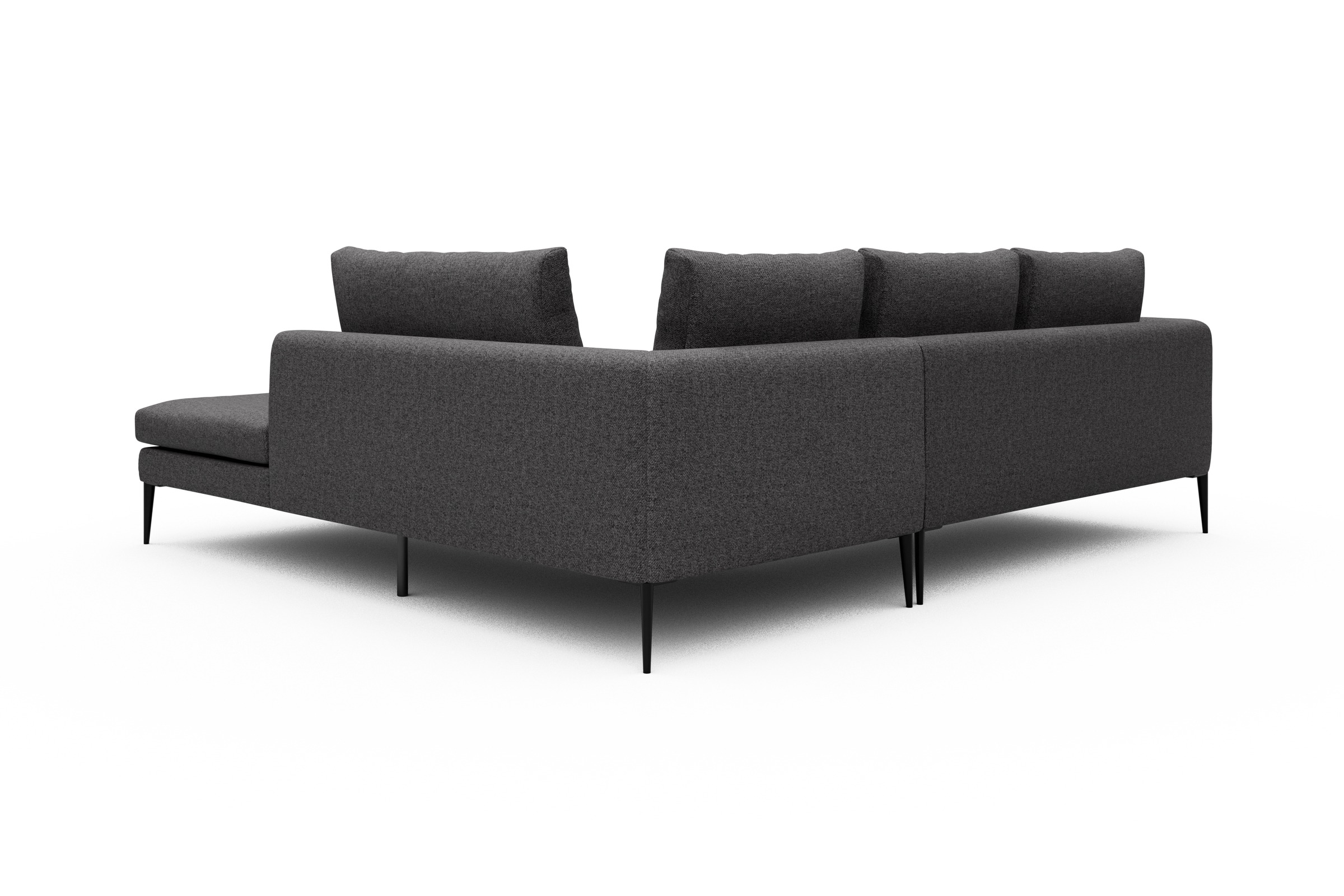 Ecksofa Paul Relax-Ecke rechts mit 2-Sitzer Sama-Antracite