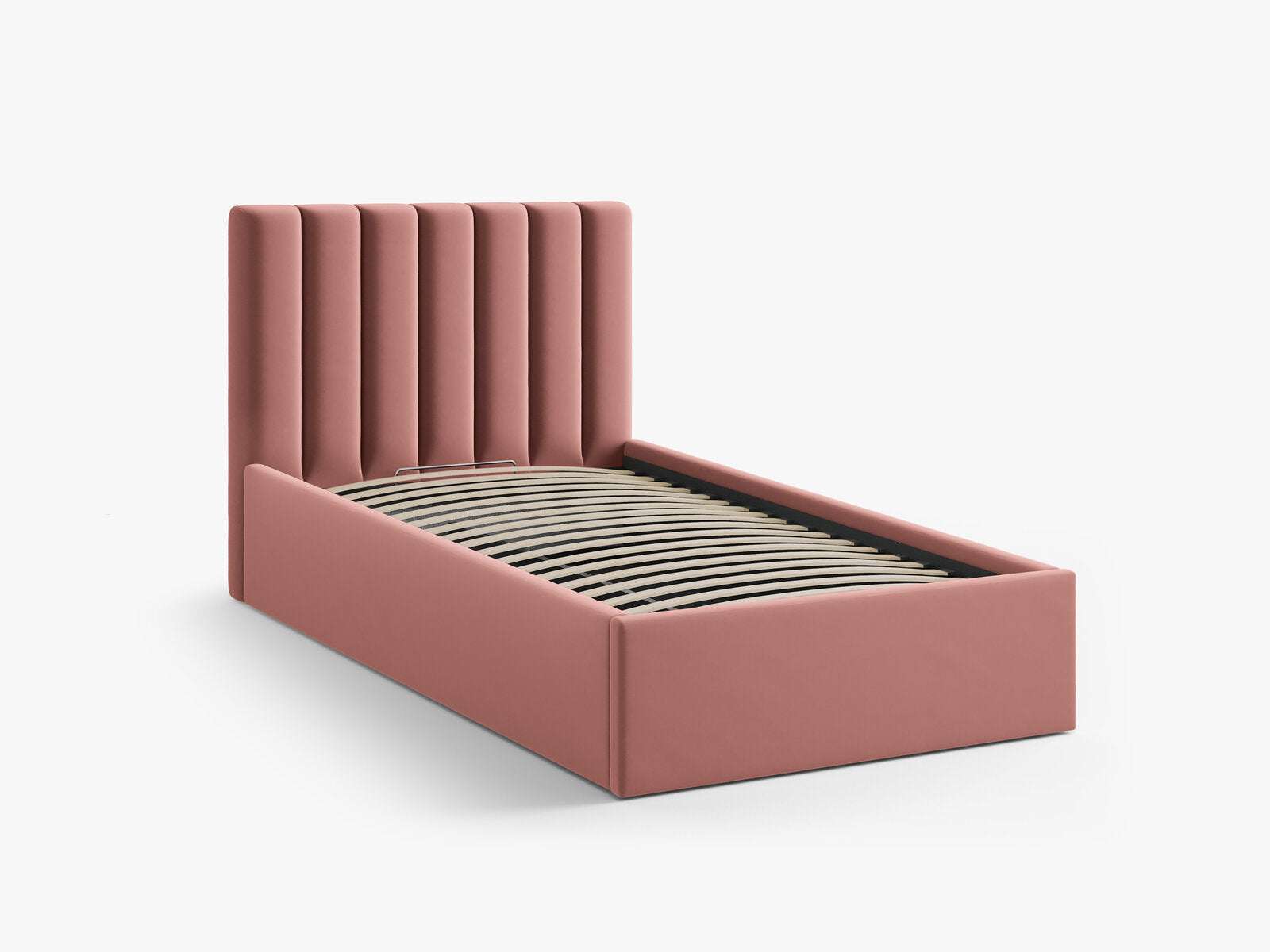 Micadoni Polsterbett Allison Samt Bluvel Rosa 90x200