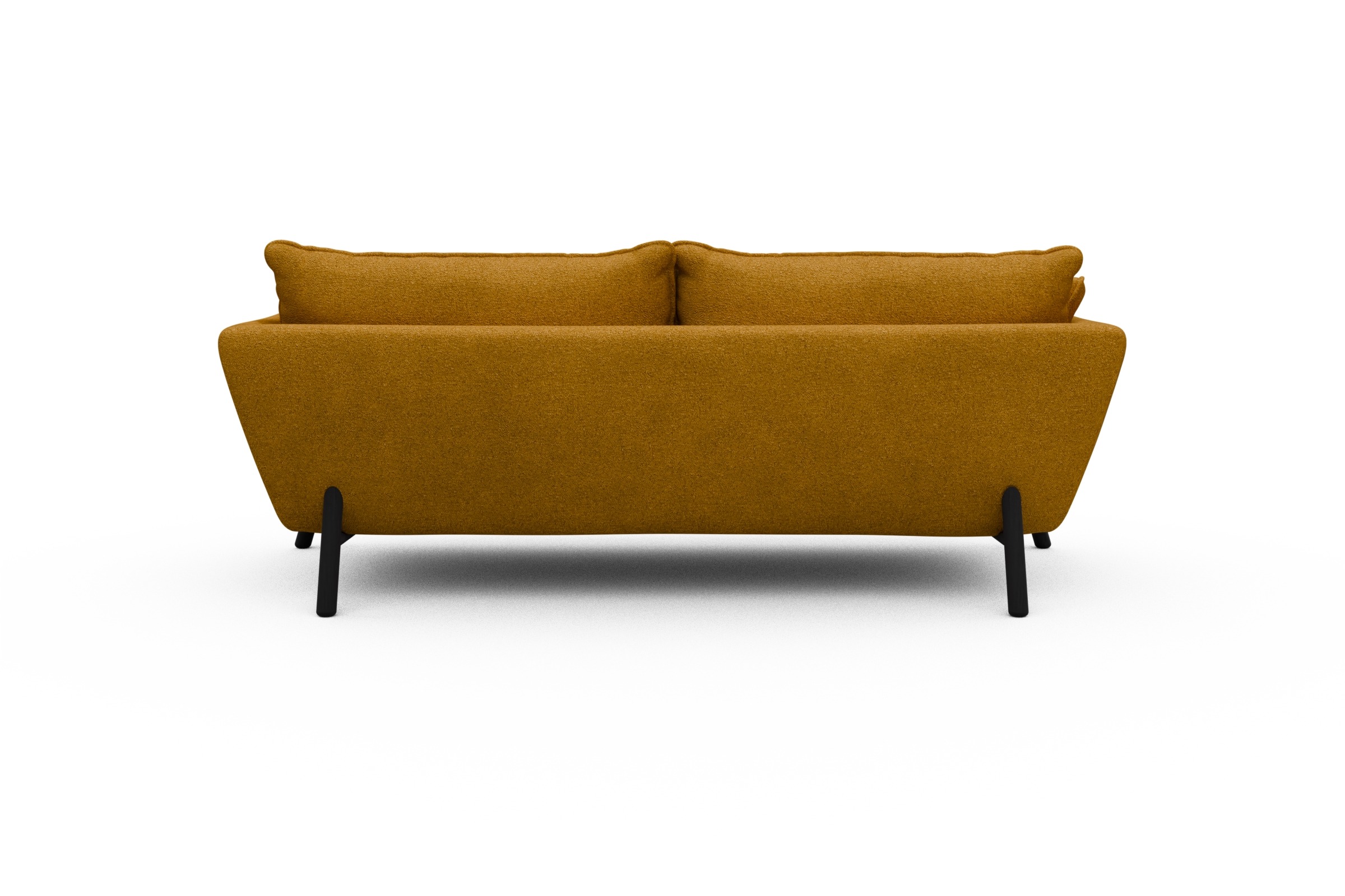 Sofa Emil PREMIUM 3-Sitzer Beinfarbe Eiche Schwarz Boucle-Ochre