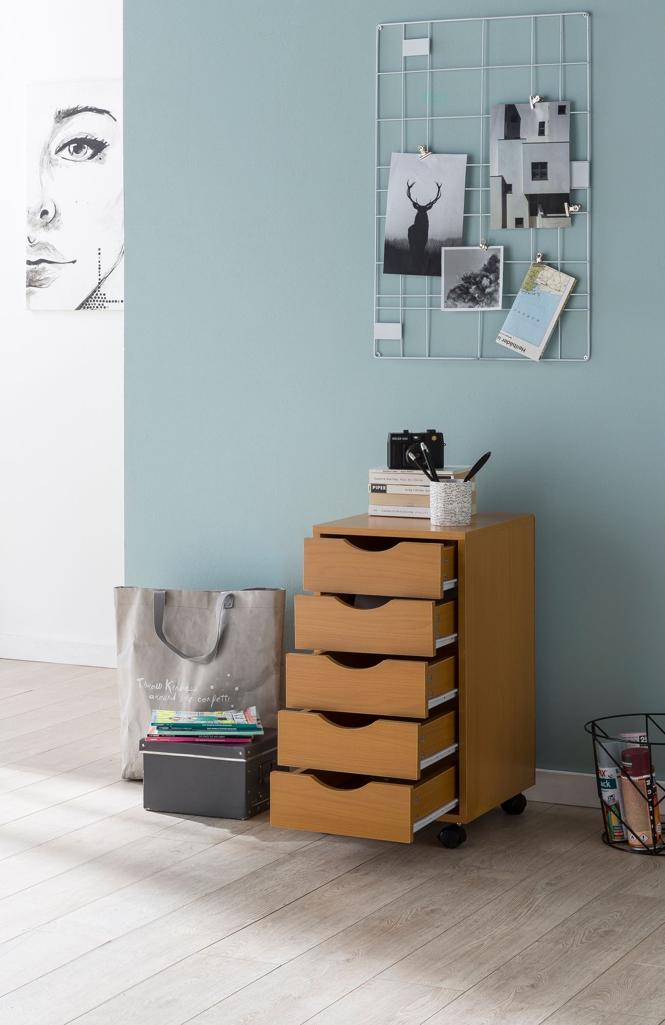Rollcontainer Lakolk Braun 33 × 38 × 64 cm