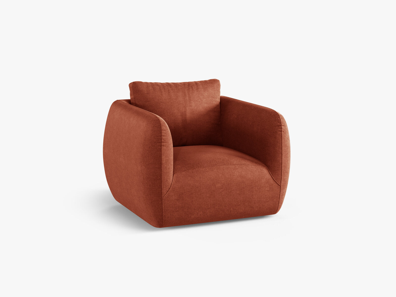 Micadoni Sessel Iga Strukturierter Stoff Wind Rotbraun
