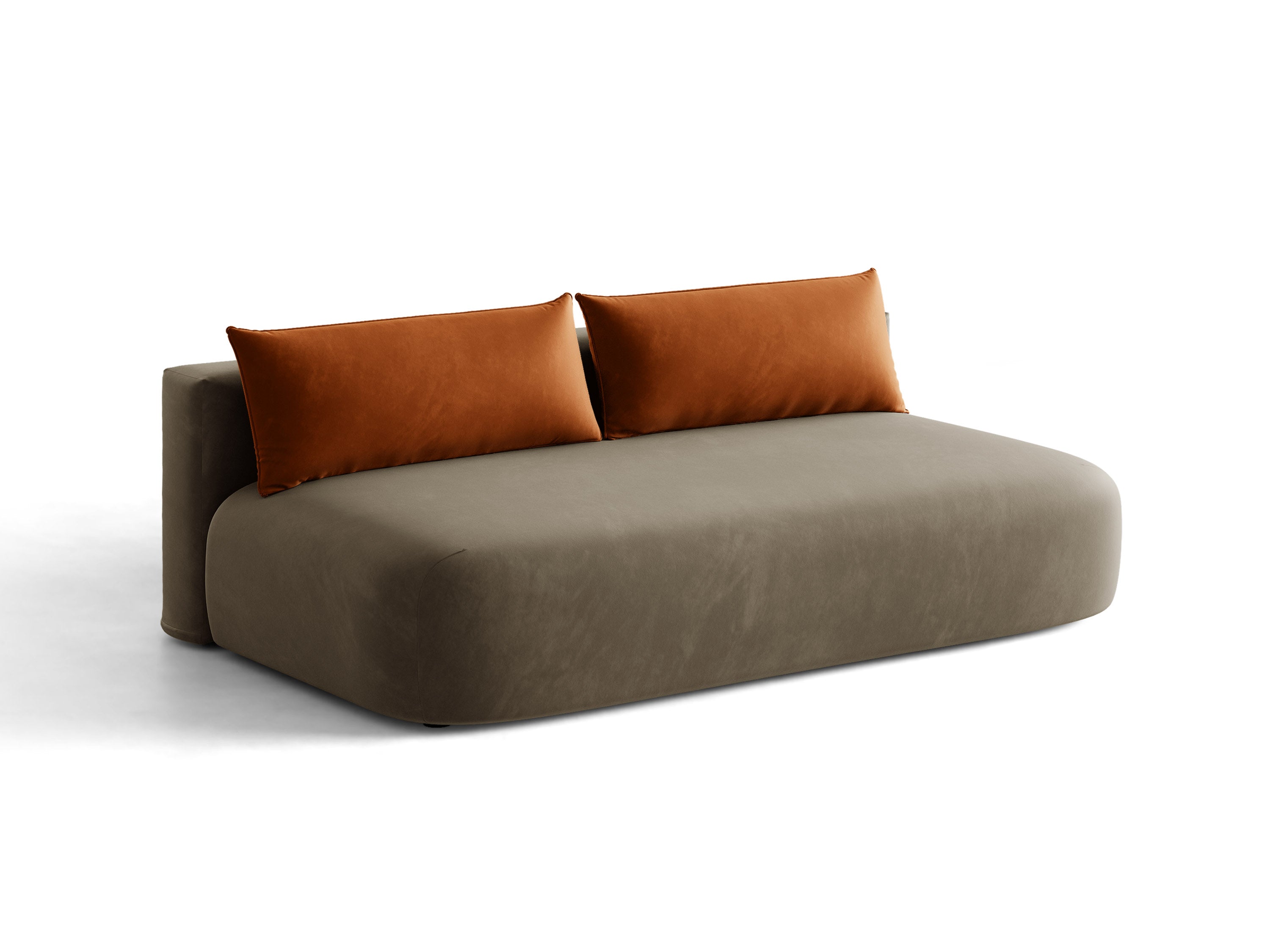 Micadoni Hena Sofa Mit Bettfunktion Und Stauraum Samt Salvador Graubraun