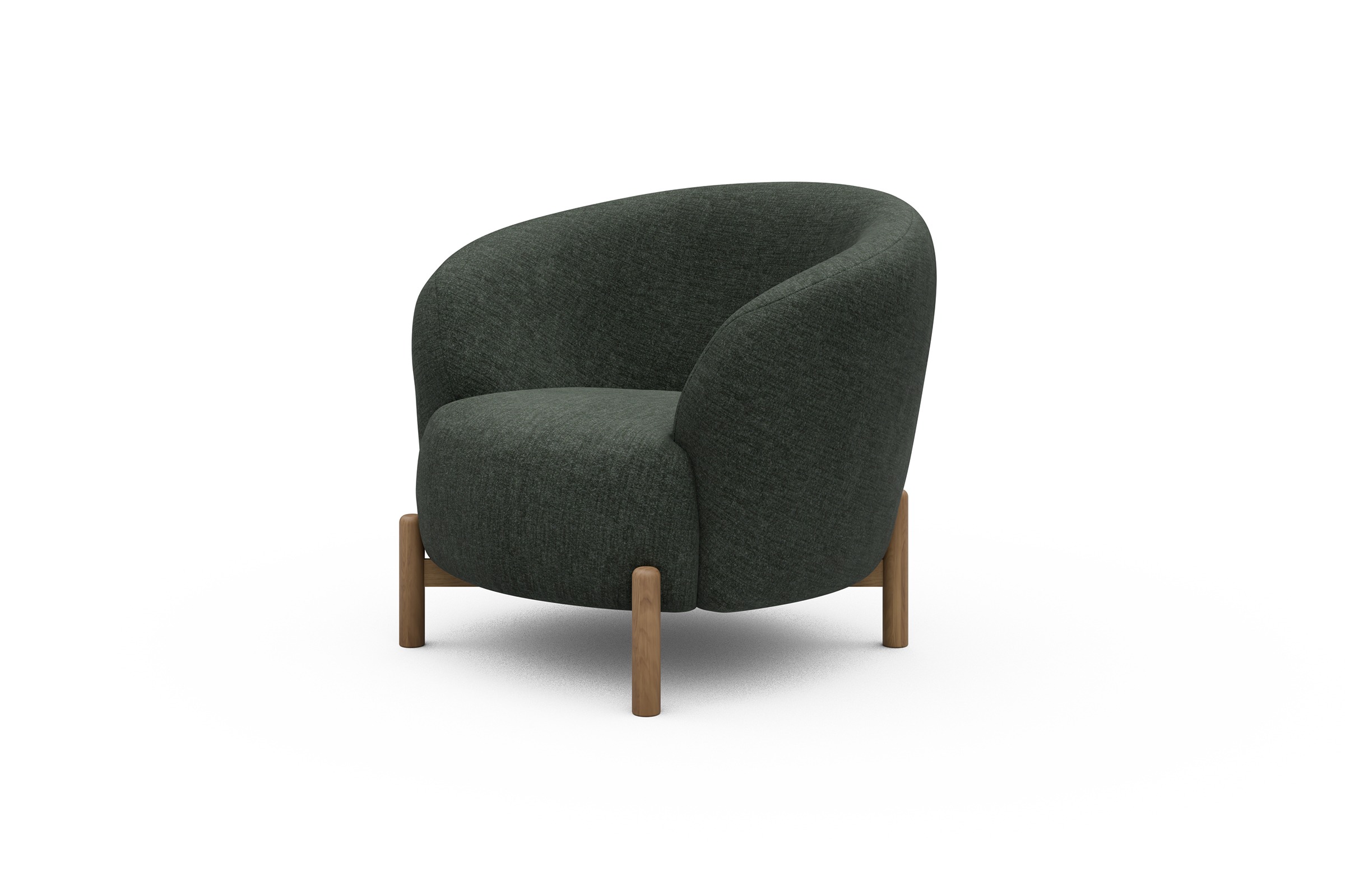 Sessel Ronda Holzbeine Eiche Natur Aivi-Pine-Green
