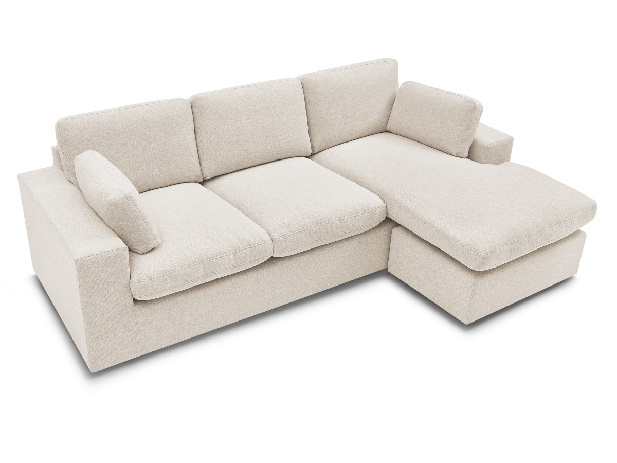 Bobochic Belair Ecksofa 220 × 139 cm Stoff Beige