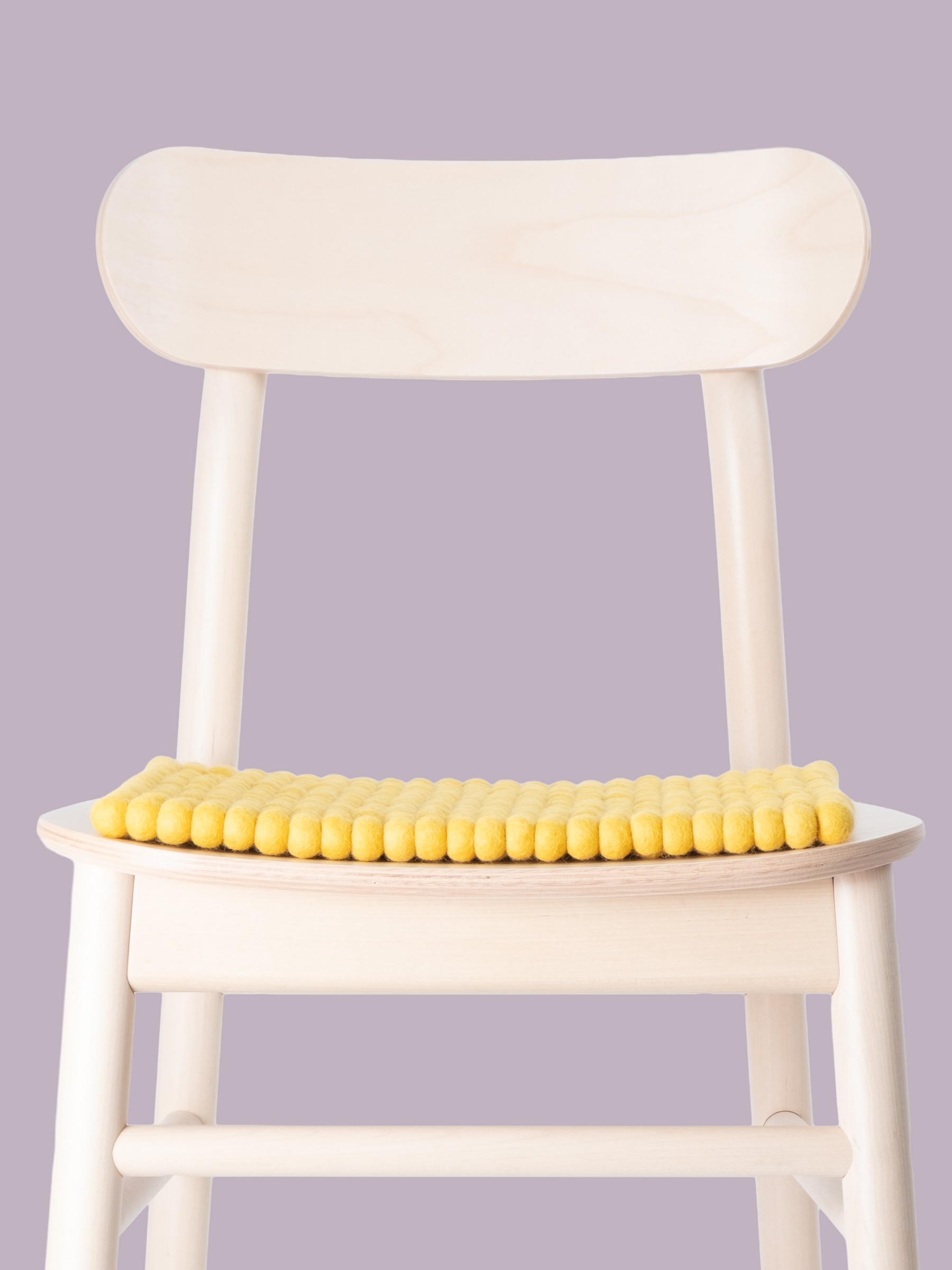 myfelt Kira Filzkugel-Sitzauflage Gelb 36 x 36 cm