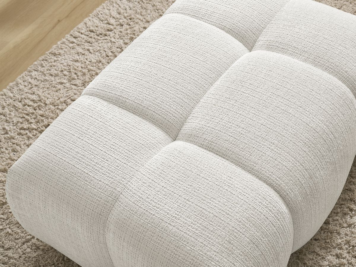 Bobochic Ivane Pouf Strukturstoff Weiß