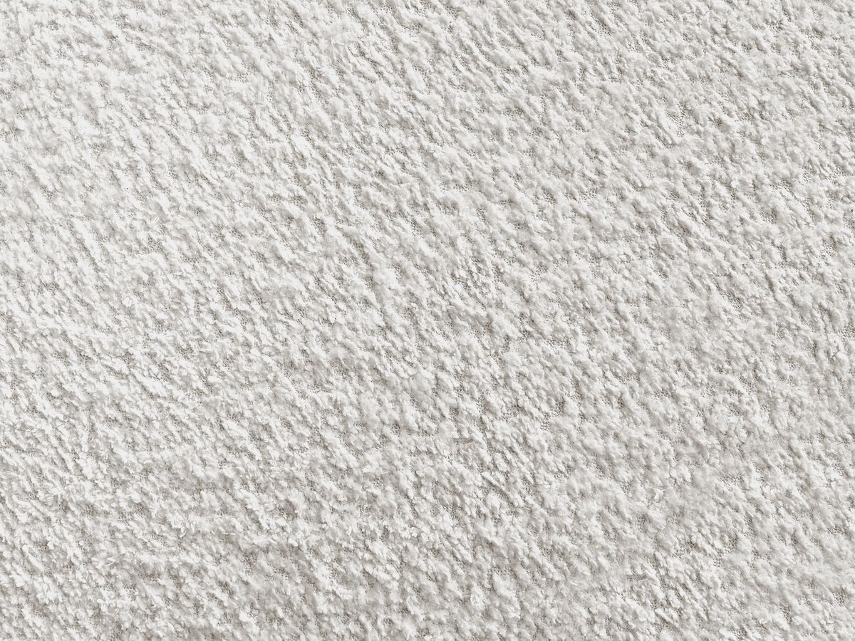 Bobochic Talia Pouf Bouclé-Stoff Weiß