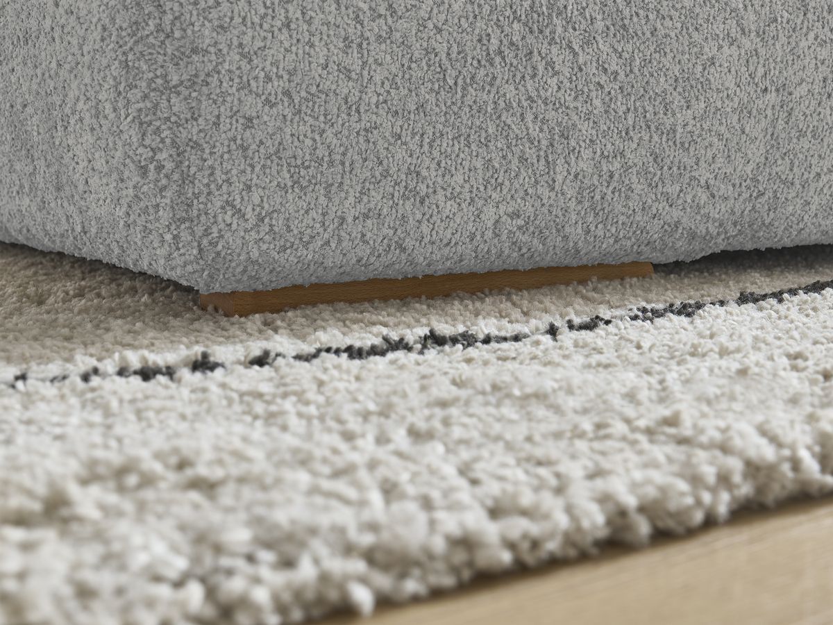 Bobochic Anakin Pouf Bouclé-Stoff Hellgrau