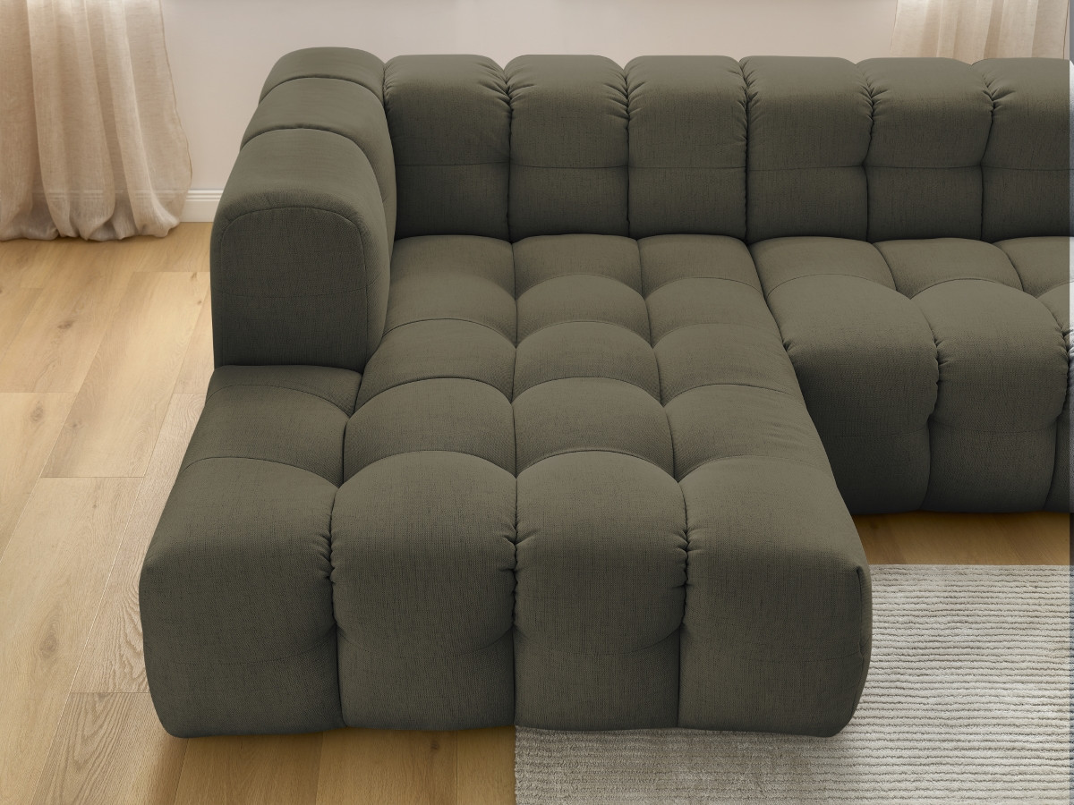 Bobochic Cloud Ecksofa 268 × 184 cm Stoff Grün