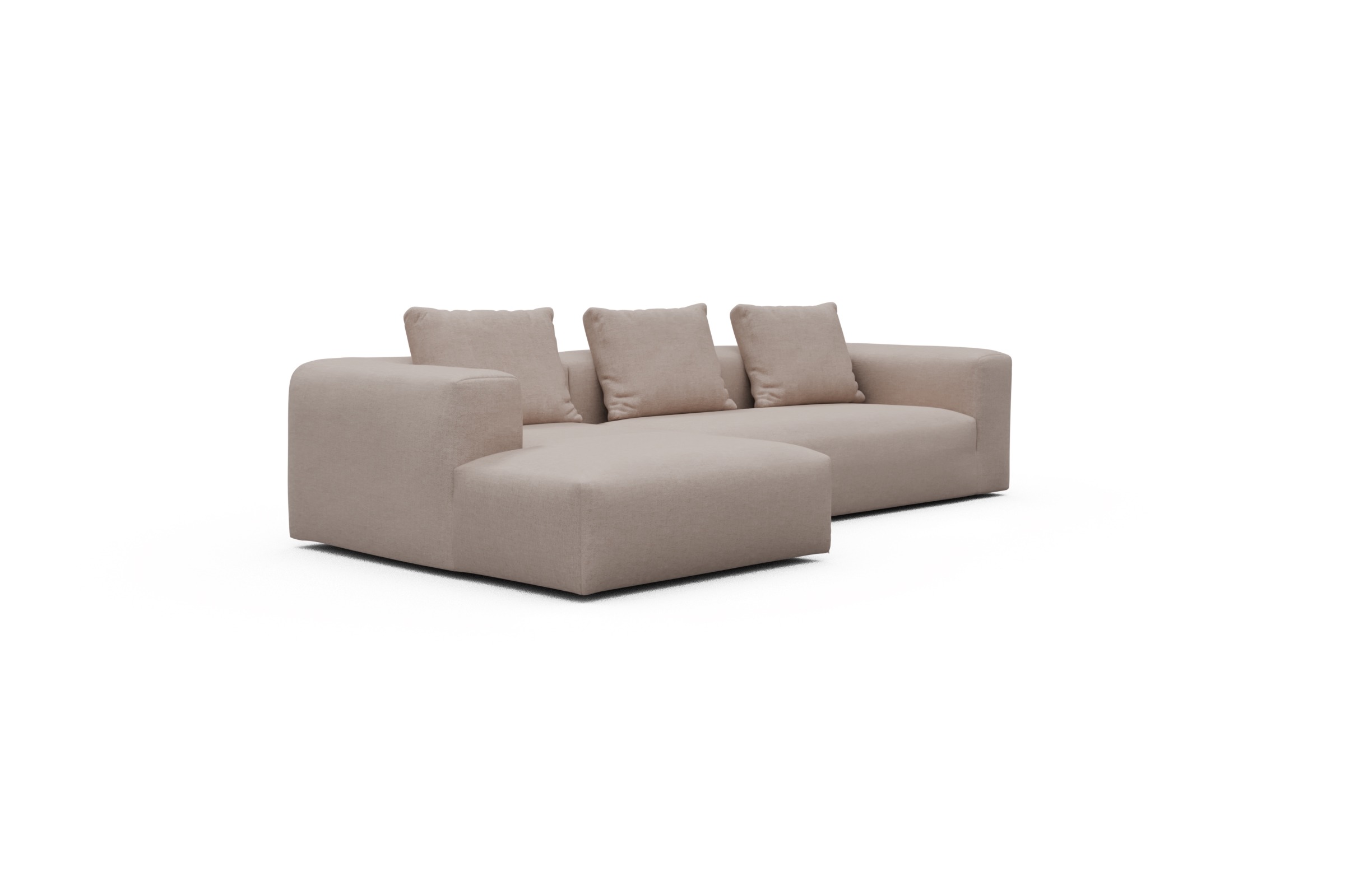 Ecksofa Fred Chaiselongue links mit 2,5-Sitzer Weda-Sand