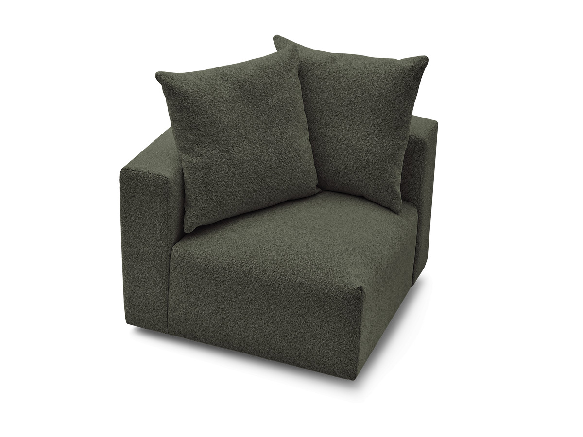 Bobochic Voltaire Eckmodul Melange-Stoff Grün Ecke links
