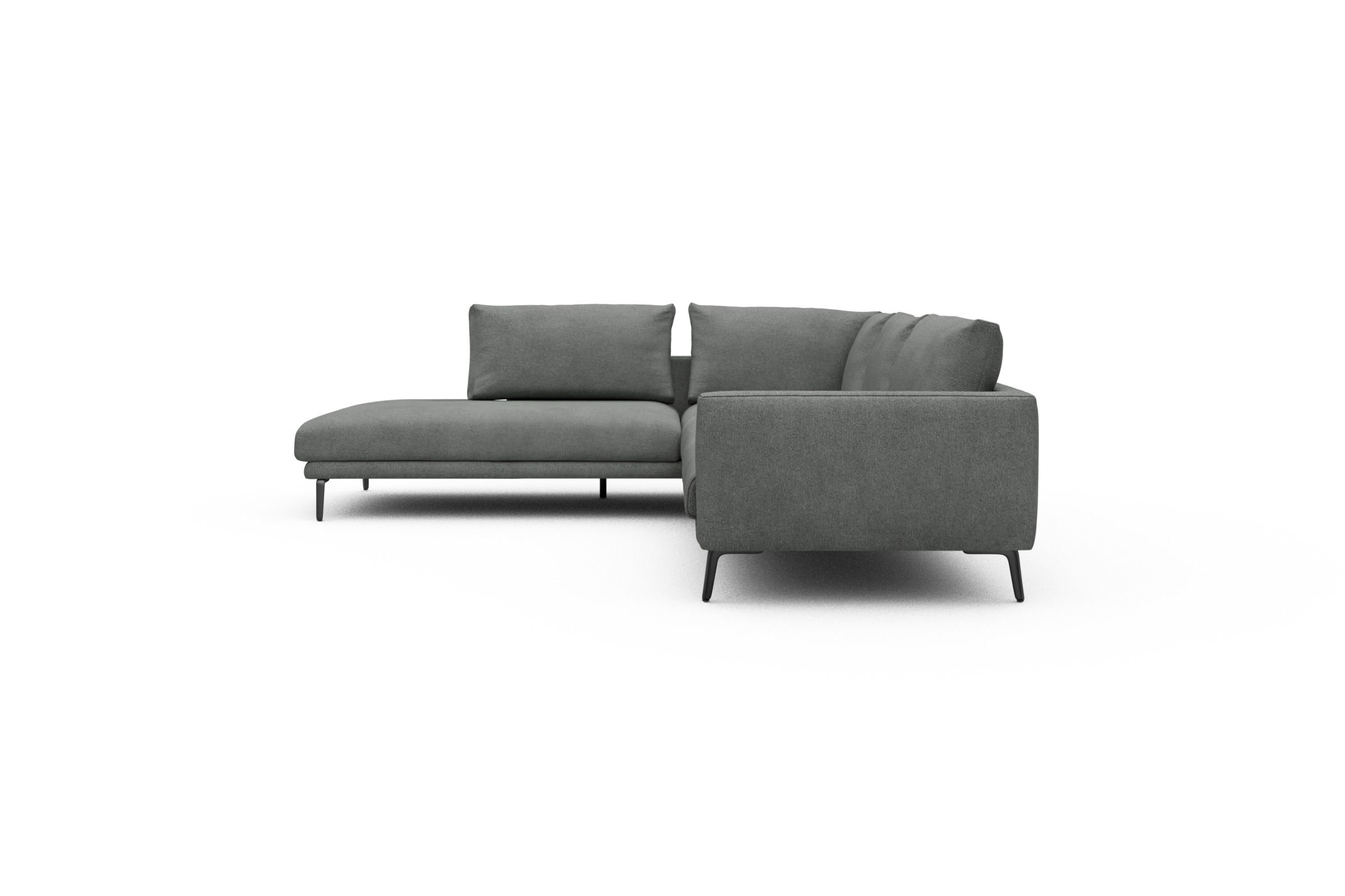 Ecksofa Karl Relax-Ecke links mit 2,5-Sitzer Boucle-Ash-Grey