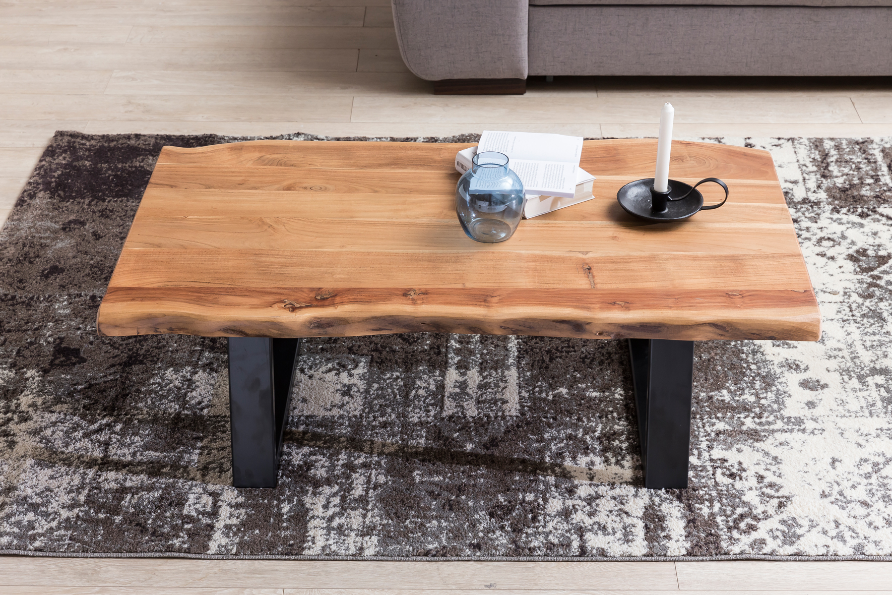 Couchtisch Baldur Akazie Massivholz 115 × 60 × 40 cm