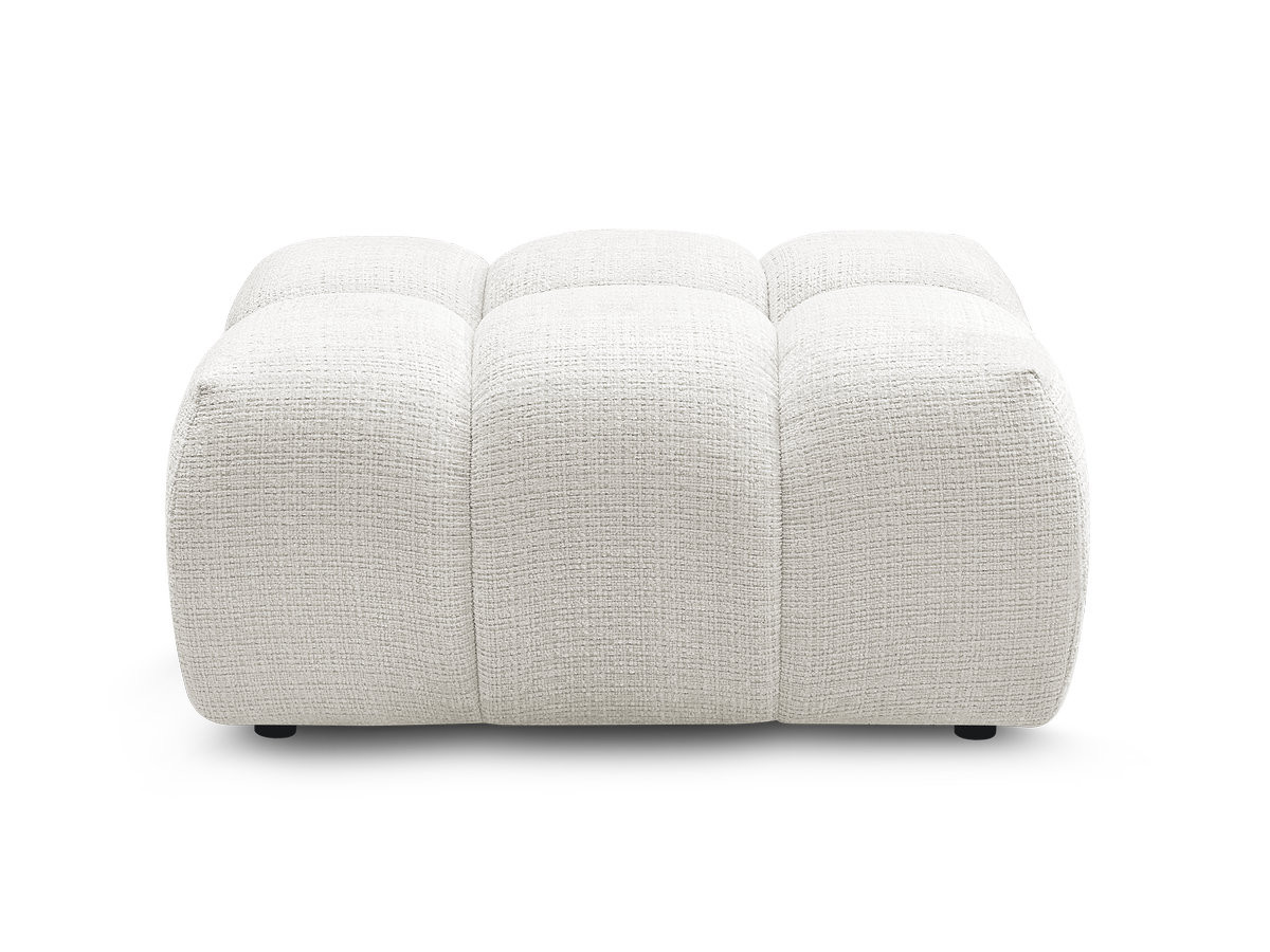 Bobochic Melisse Pouf Strukturstoff Weiß