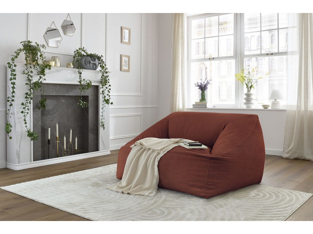 Bobochic Lilibet Pouf Cordsamt Orange