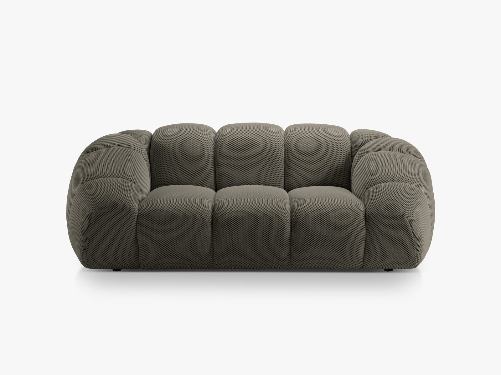 Micadoni Sofa Diana 2-Sitzer 3D-Stoff Stahl