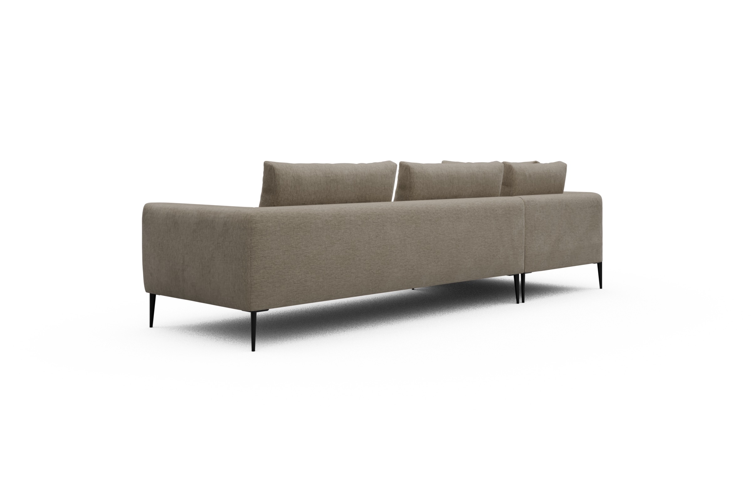 Ecksofa Paul Relax-Ecke rechts mit 3-Sitzer Smooth-Beige
