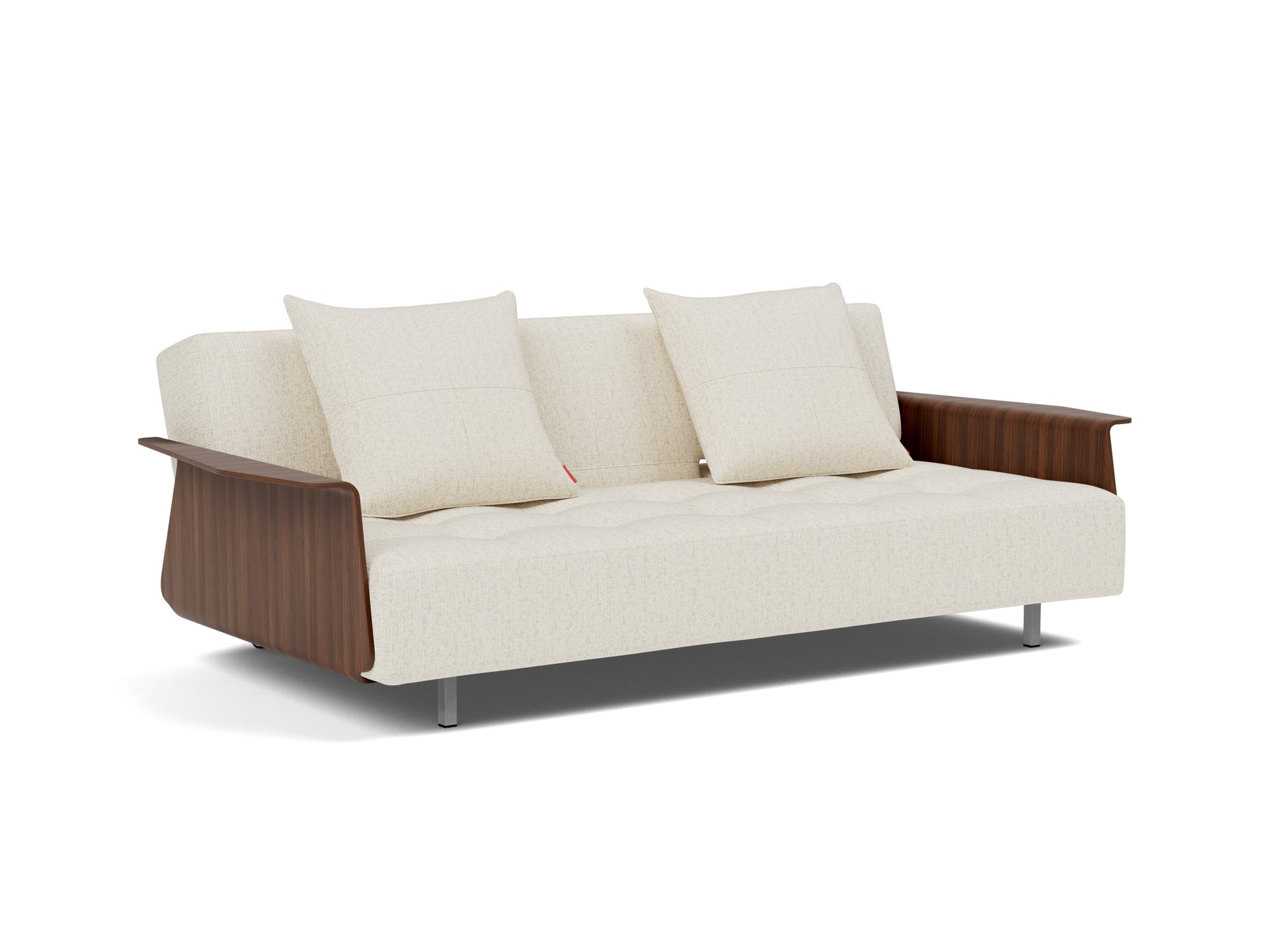 Schlafsofa Long Horn D.E.L. mit Armlehnen Boucle Skandi 531-Off-White