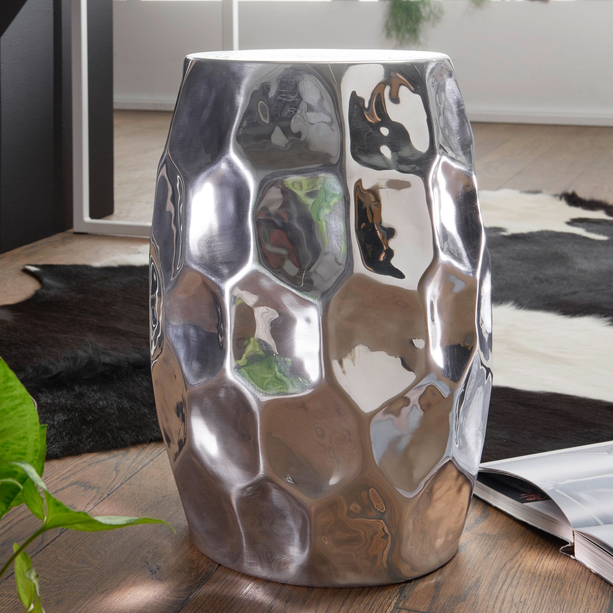Beistelltisch Vega Aluminium Silber Ø 30 × H 47 cm