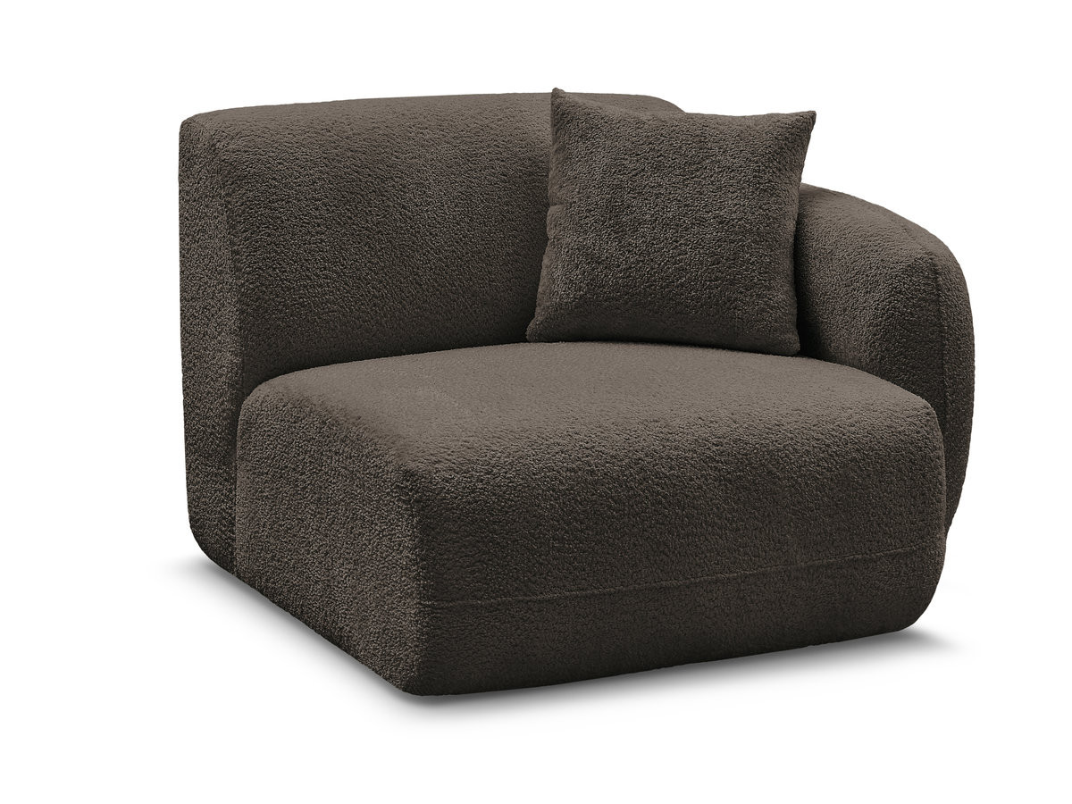 Bobochic Anda Sofamodul 1-Sitzer 104 × 103 cm Chenille Braun Ecke rechts