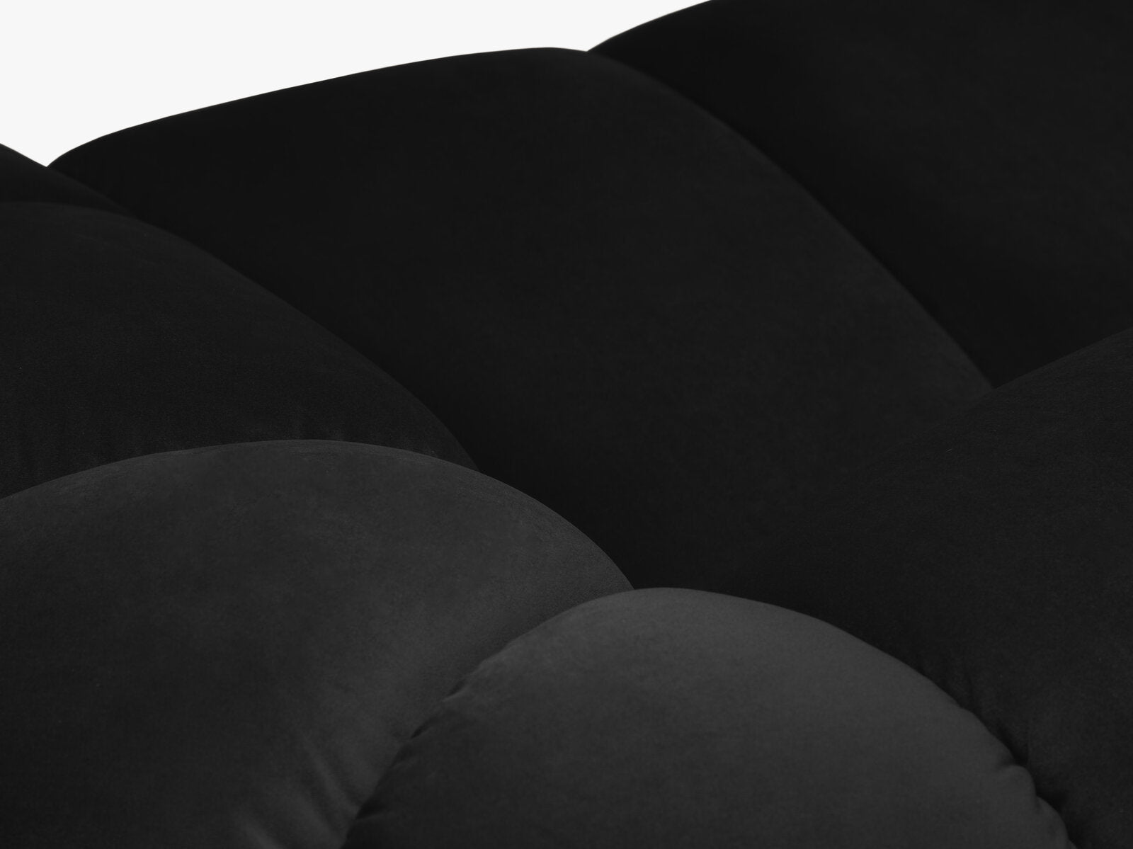 Micadoni Ecksofa Diana 4-Sitzer Links Samt Schwarz