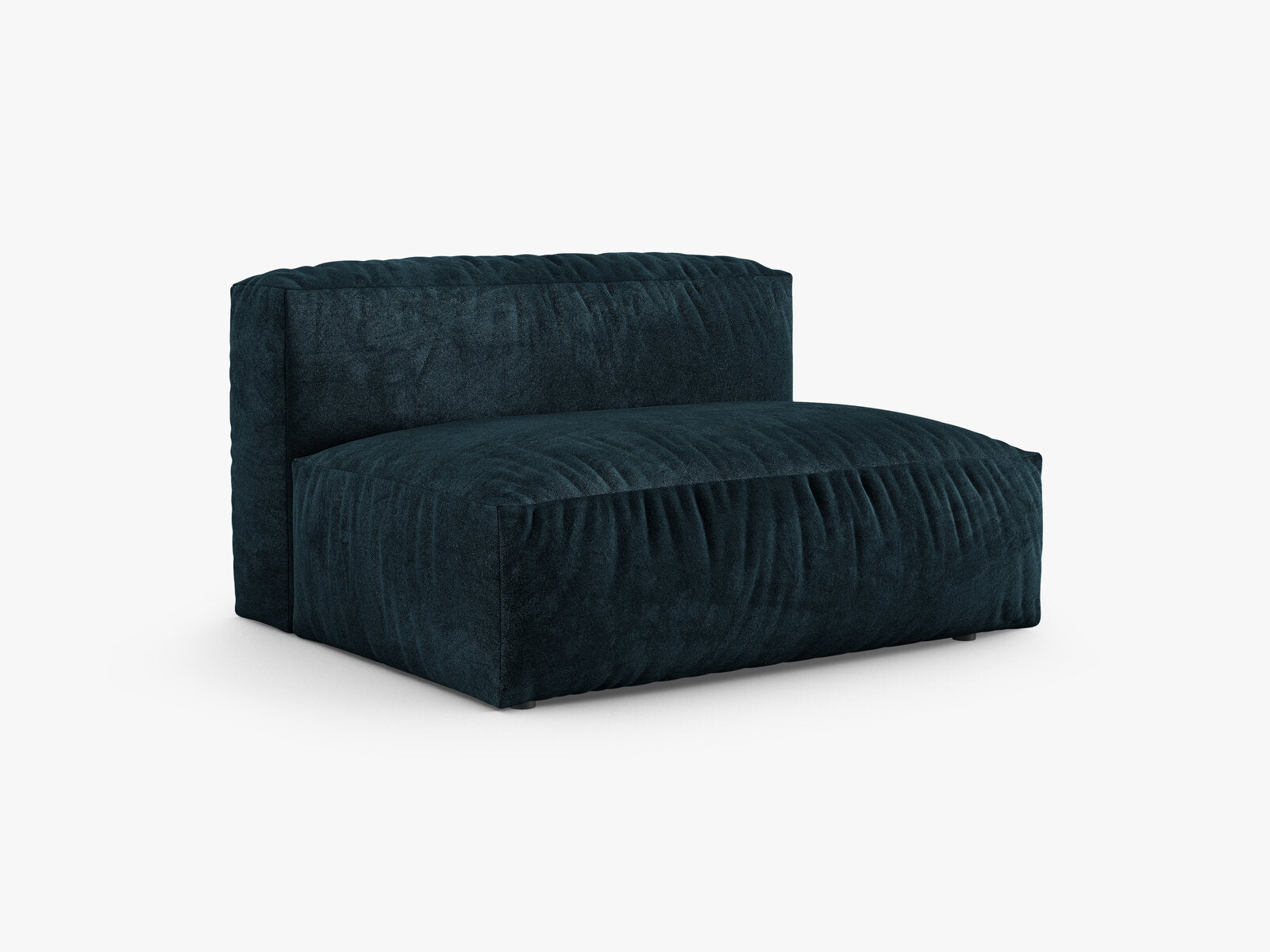 Micadoni Mittelmodul Martina 1-Sitzer Groß 90cm Sitztiefe Samt Vogue Dunkel Petrol