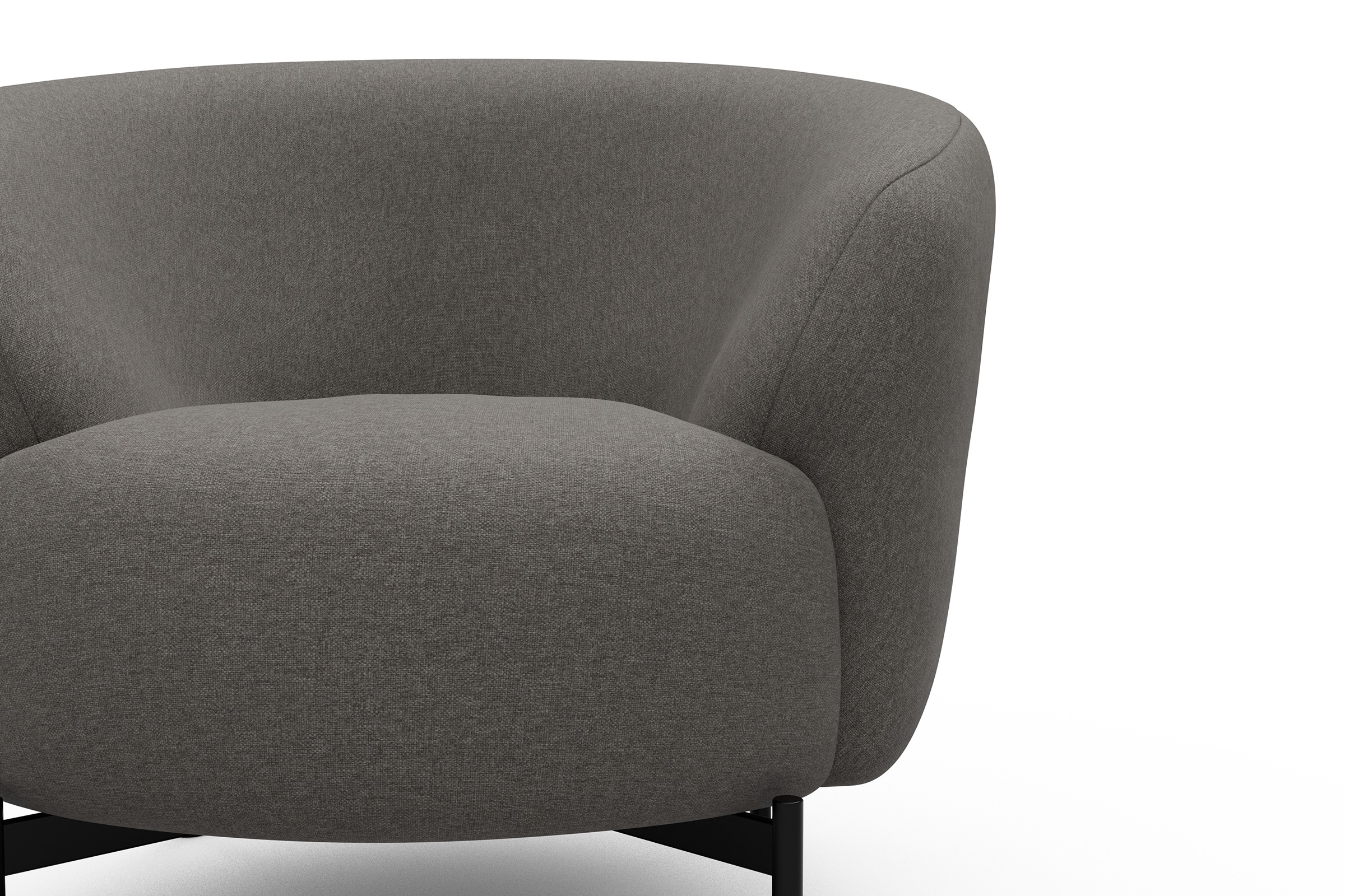 Sessel Ronda X-Metallgestell Schwarz Satya-Taupe